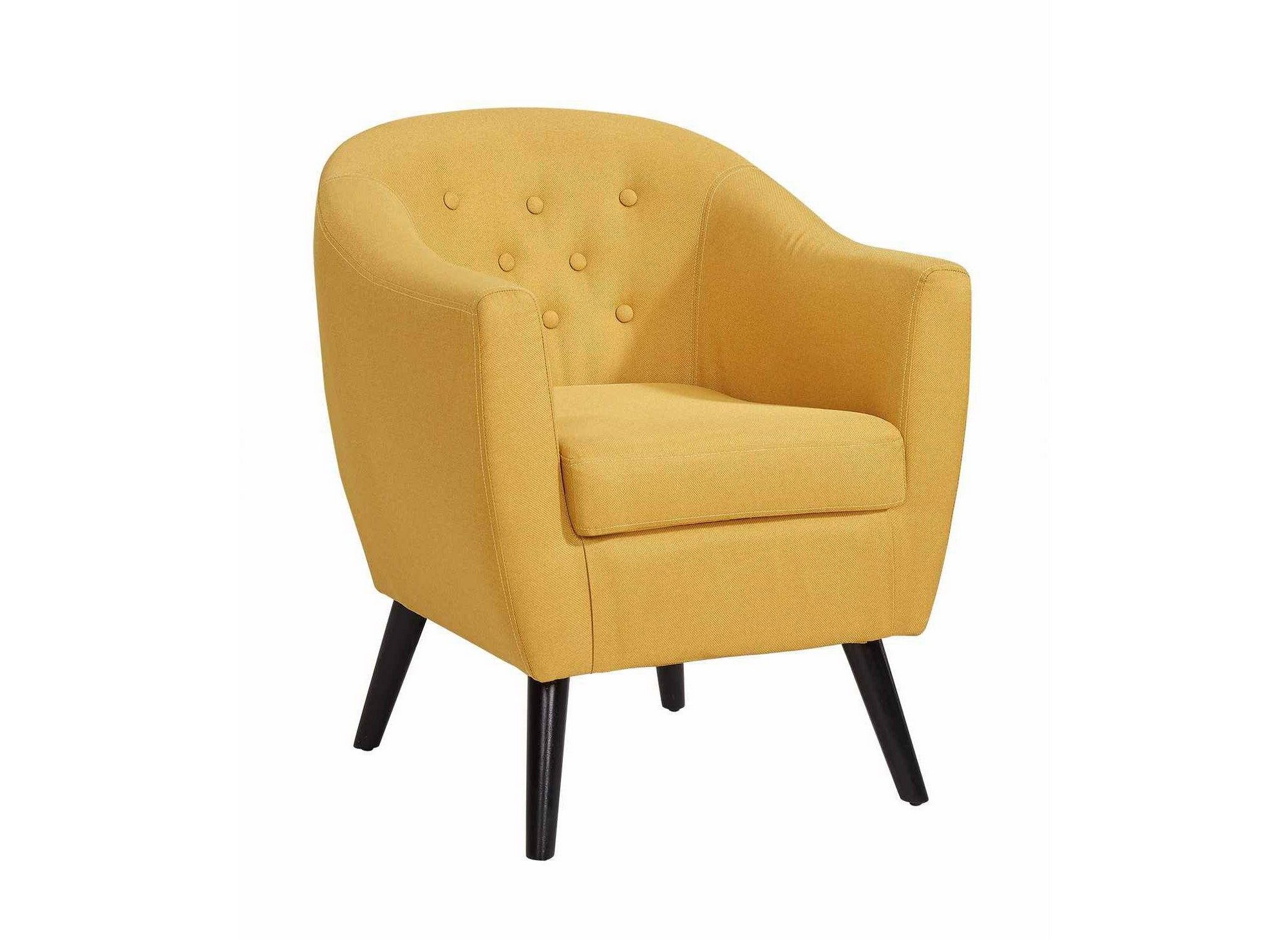Deco in paris 2 fauteuil scandinave en tissu jaune lena lena jaune