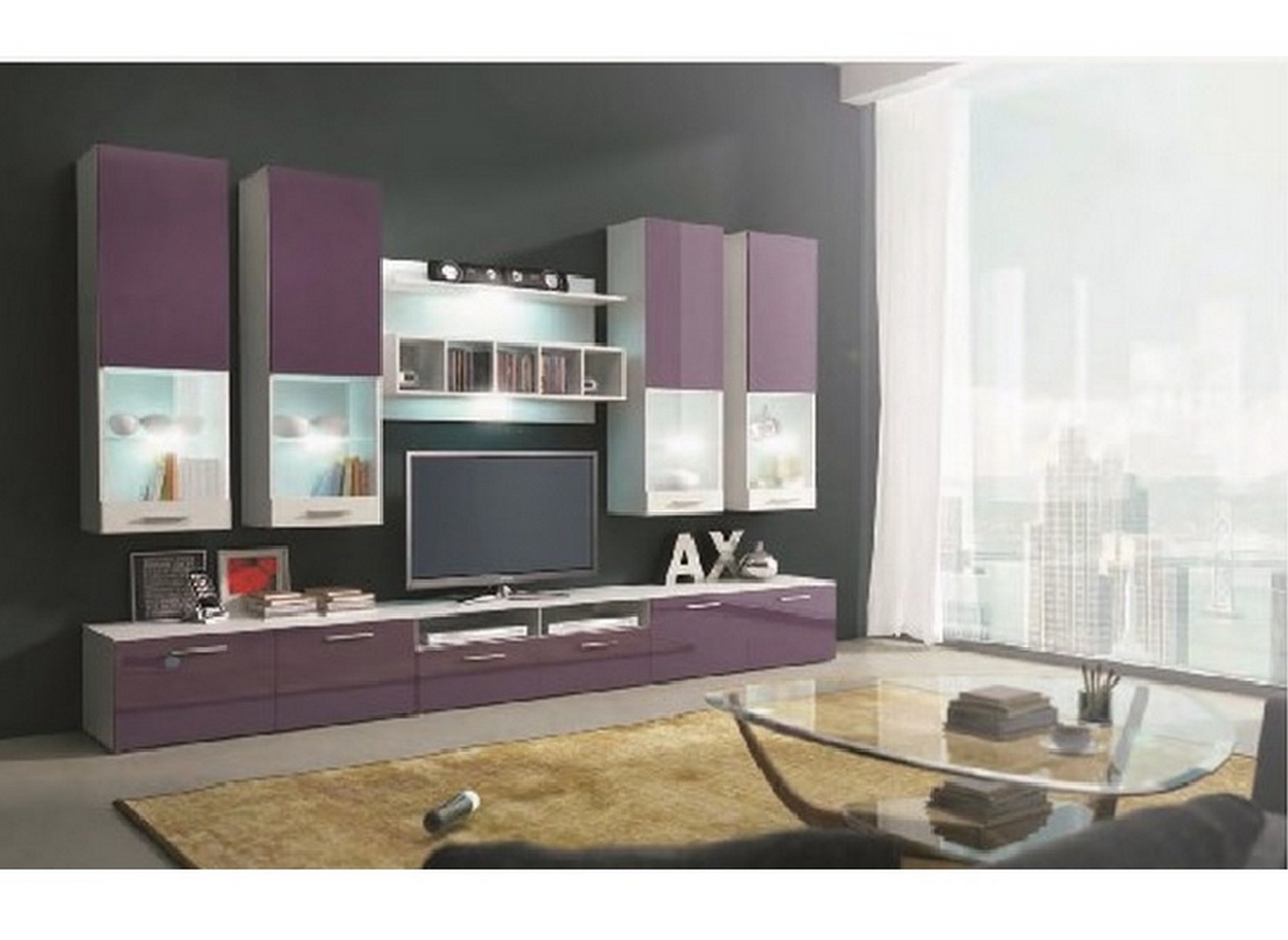 Meuble Tv Bas Avec Led : Meuble Meuble Tv Ensemble Meuble Tv Bas Violet Design Avec Led Rina Meuble Tv Bas Avec Led : Meuble Meuble Tv Ensemble Meuble Tv Bas Violet Design Avec Led Rina