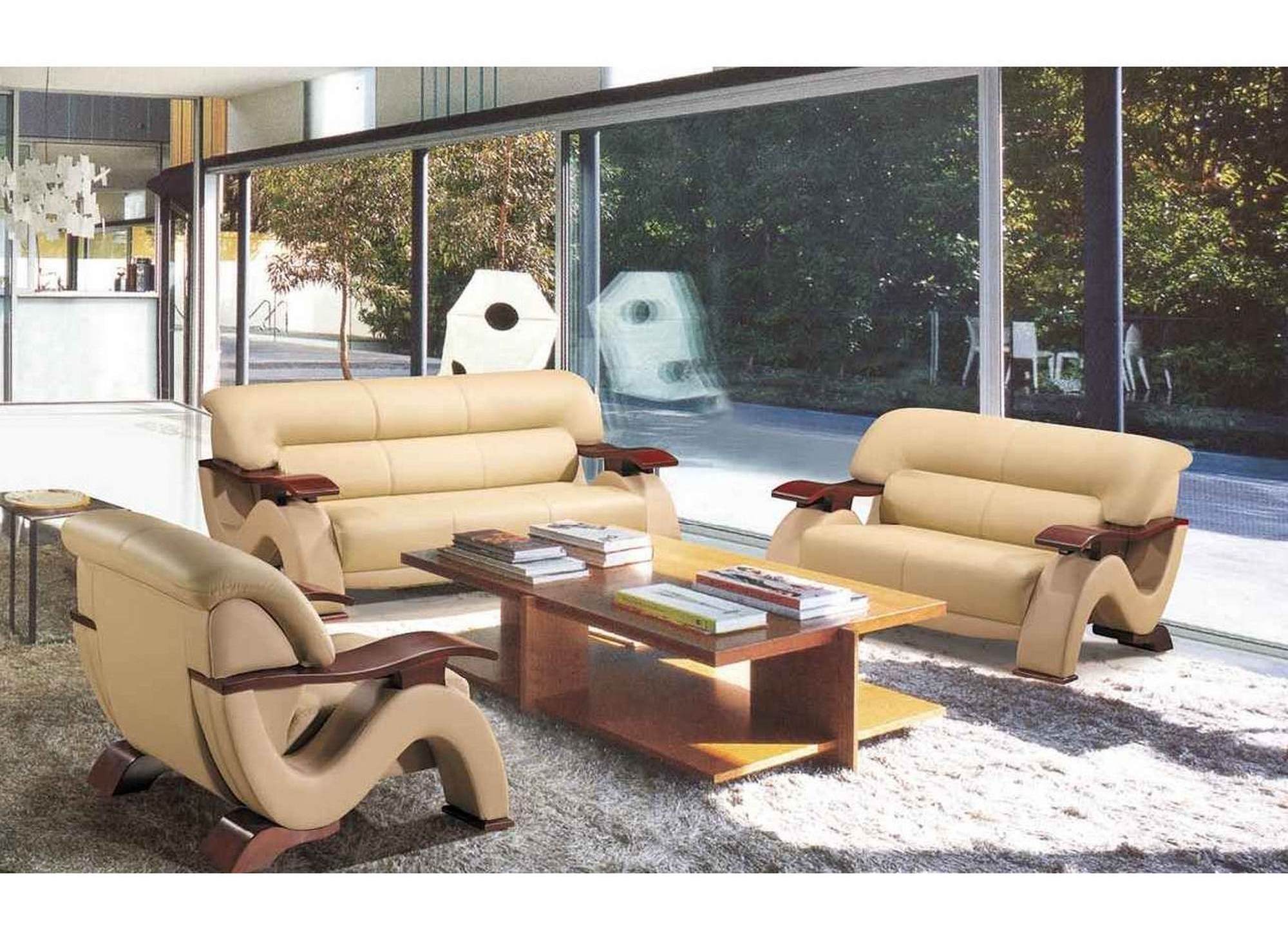 Deco in paris ensemble canape cuir safari 3 2 1 place 2033