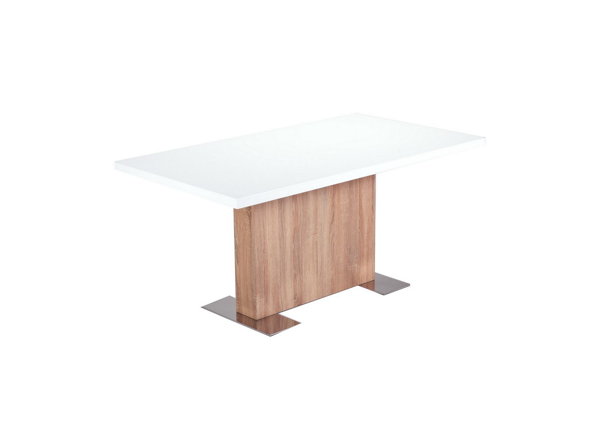Table Bois Et Acier 7322 deco in table a manger laque blanche fornia fornia Table Bois Et Acier 7322 deco in table a manger laque blanche fornia fornia