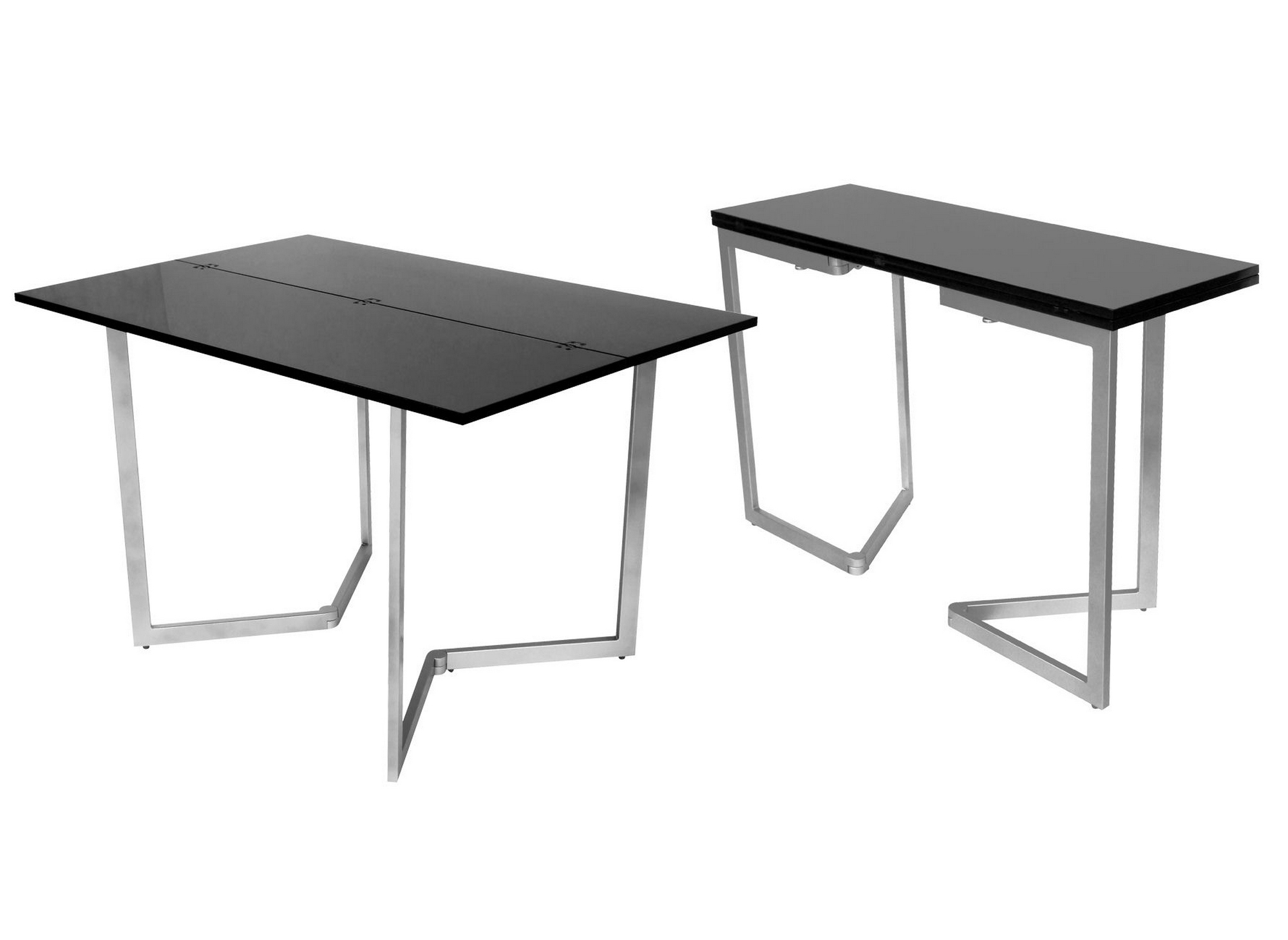 table console noire laquee