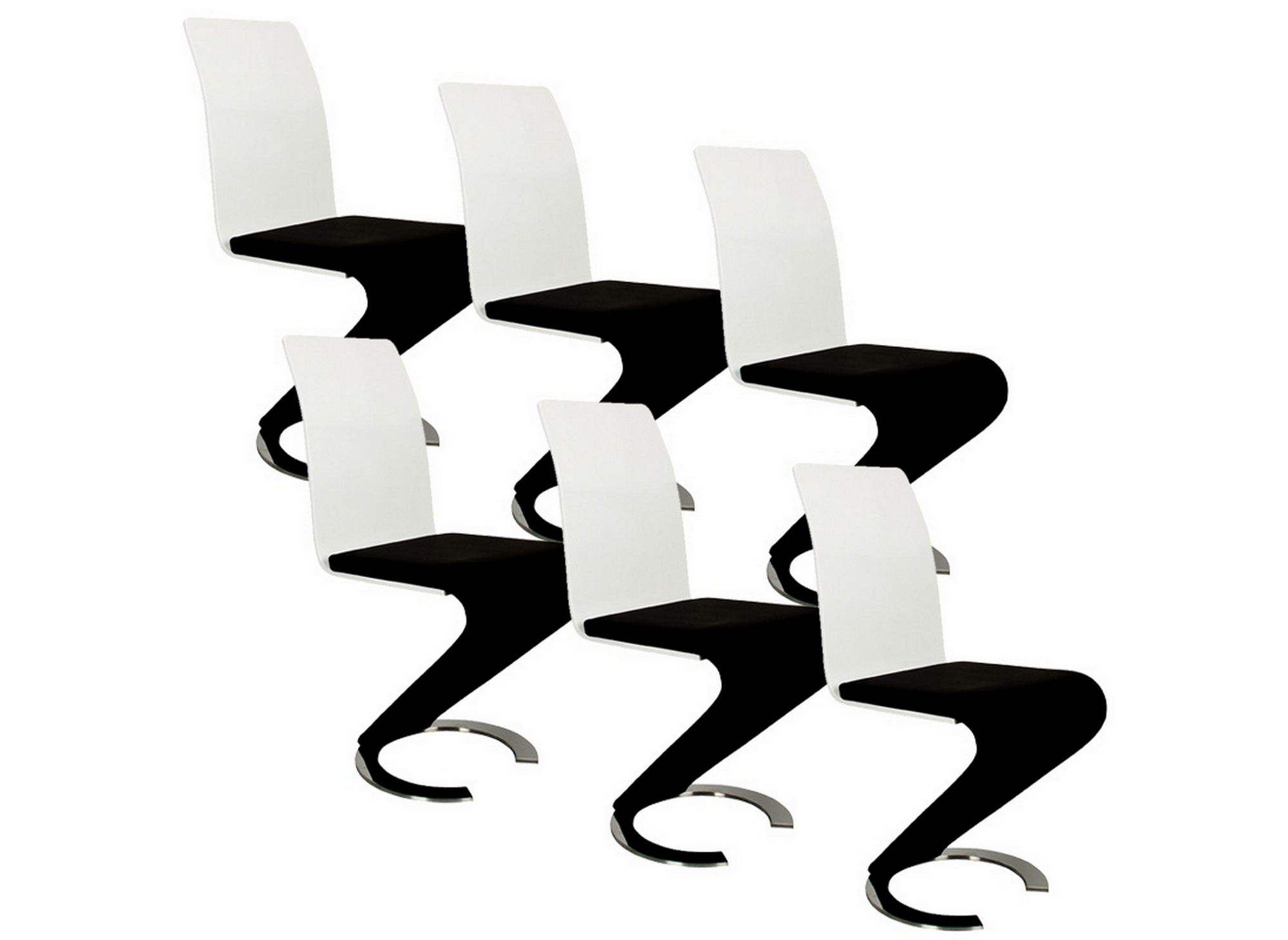 chaise noir et blanc deco in table 6 chaises design noir et blanc elyse 6hugo noir blanc chaise noir et blanc deco in table 6 chaises design noir et blanc elyse 6hugo noir blanc