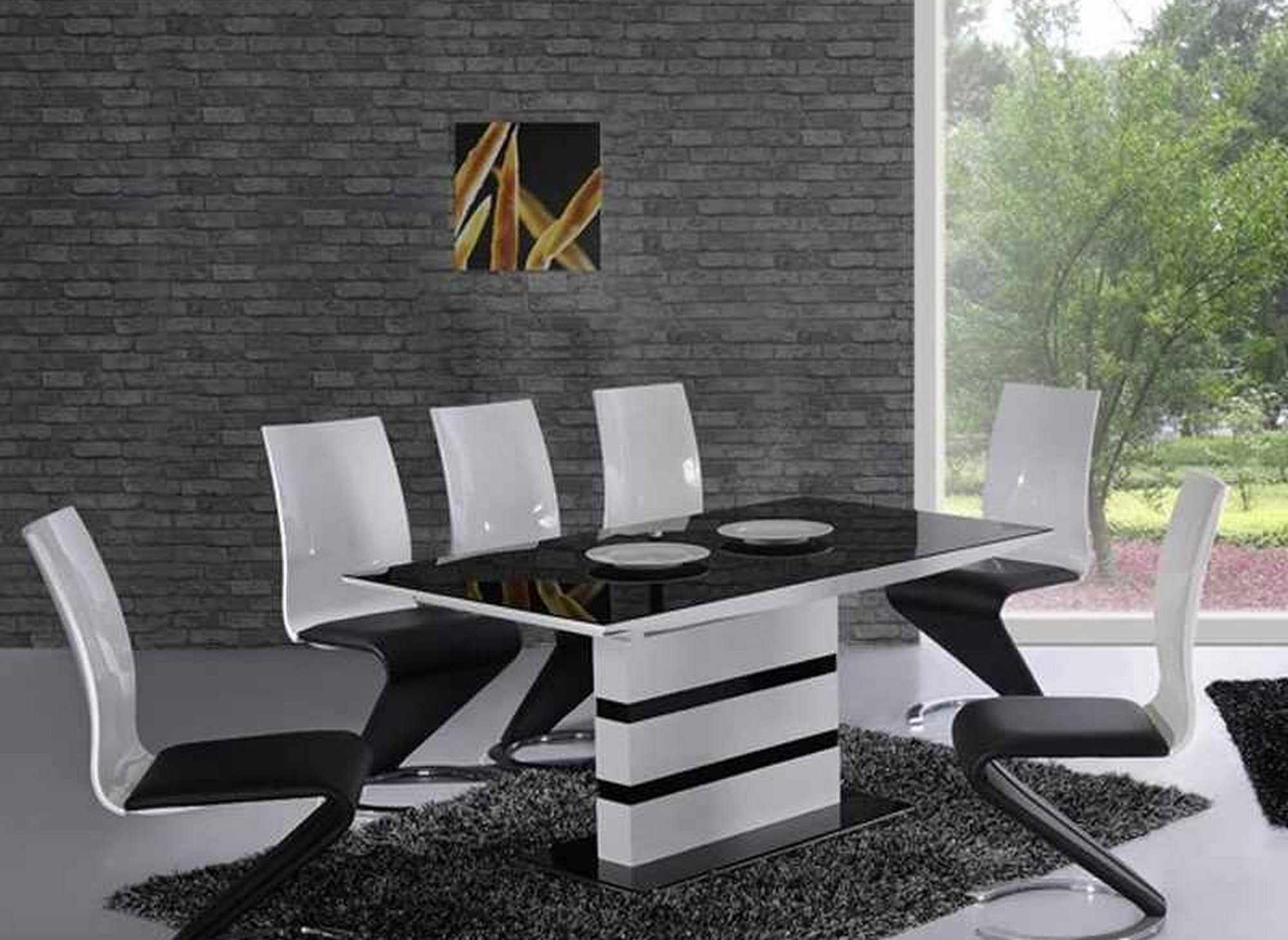 chaise noir et blanc deco in table 6 chaises design noir et blanc elyse 6hugo noir blanc chaise noir et blanc deco in table 6 chaises design noir et blanc elyse 6hugo noir blanc