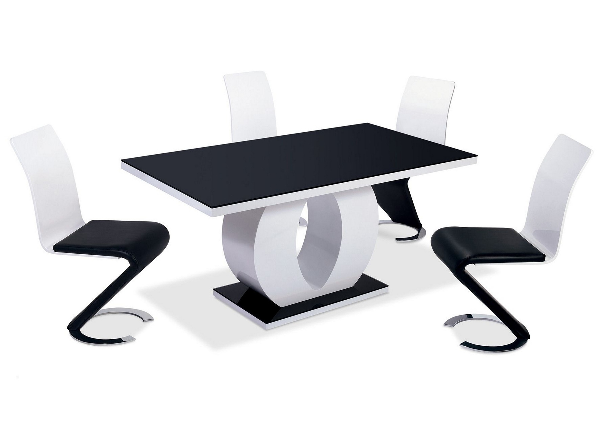 Deco In Paris 2 Table Oamaru 4 Chaises Design Noir Et Deco In Paris 2 Table Oamaru 4 Chaises Design Noir Et