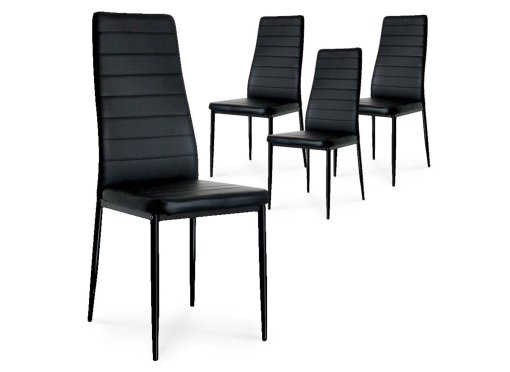 Lot de 4 chaises noir IRIS