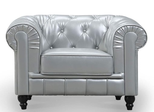 Fauteuil Argent CHESTERFIELD