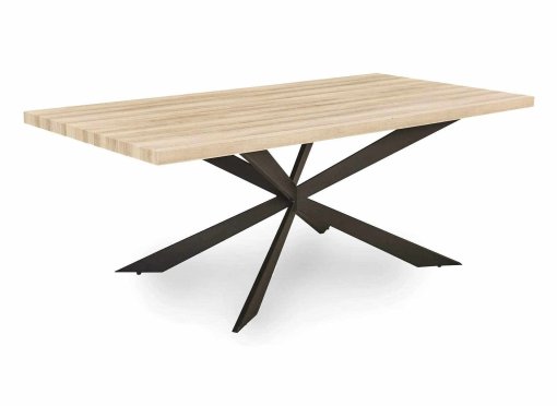 Table à manger design en bois et métal 6 personnes LOVA