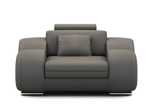 Fauteuil cuir relax design gris OSLO