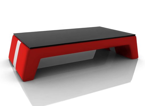Table basse design rouge et blanc TALY