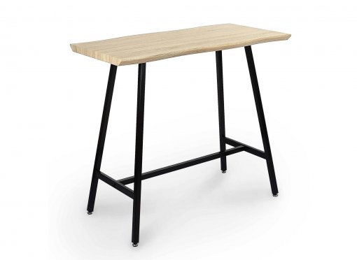 Table haute rectangulaire en bois et métal noir MERIDA