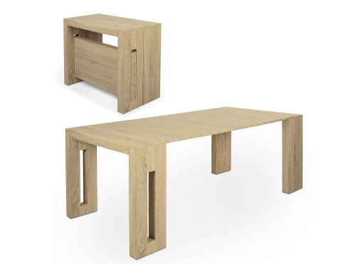 Table console extensible en bois 8 personnes ALESTIN
