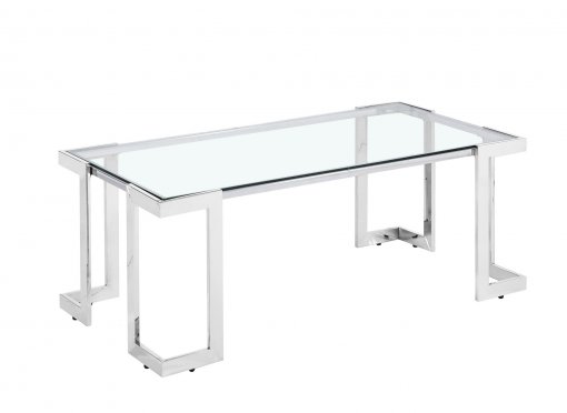 Table basse rectangulaire argenté DAYTON