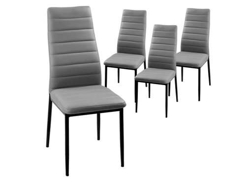 Lot de 4 chaises gris IRIS