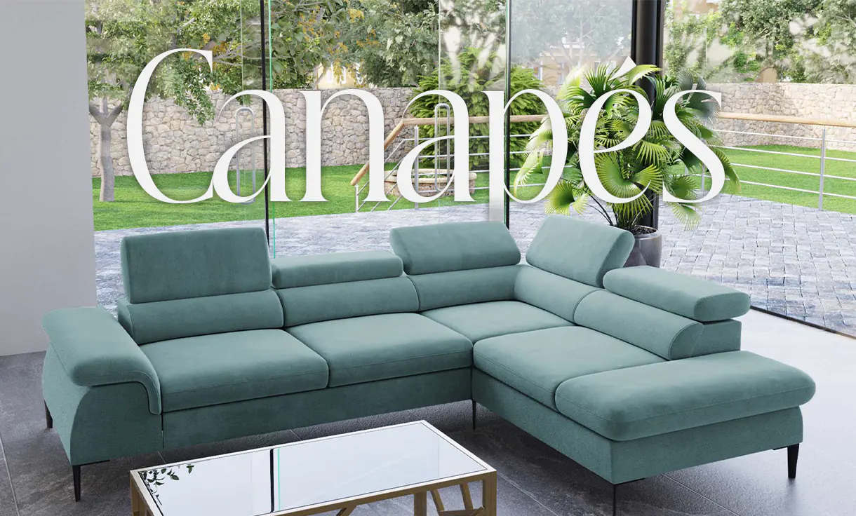 Canapé 3 places avec coffre en velours côtelé beige JADE