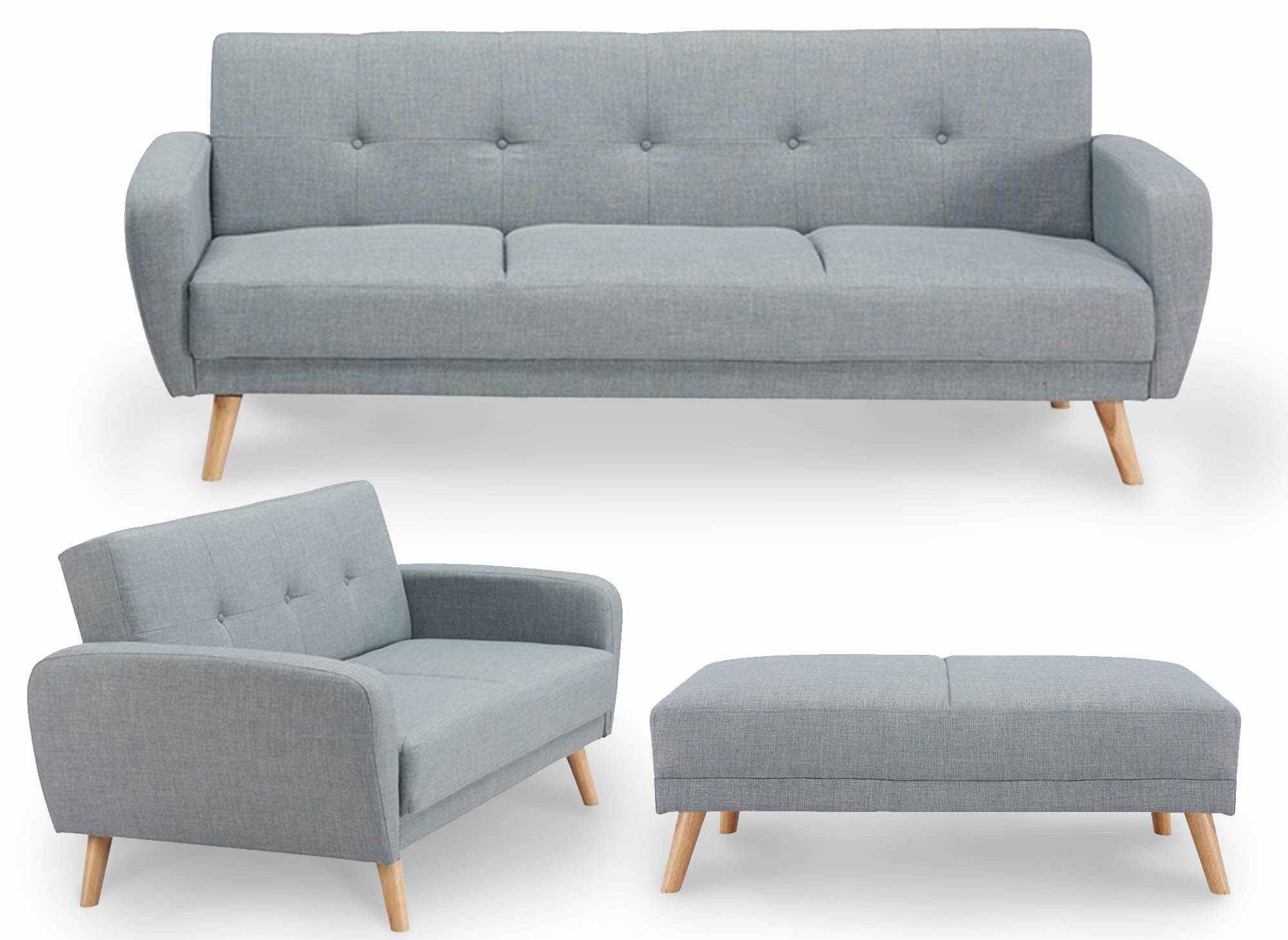 Ensemble Canape Convertible Gris Scandinave 3 2 Pouf Silo Silo 3 2 1 Pouf Gris