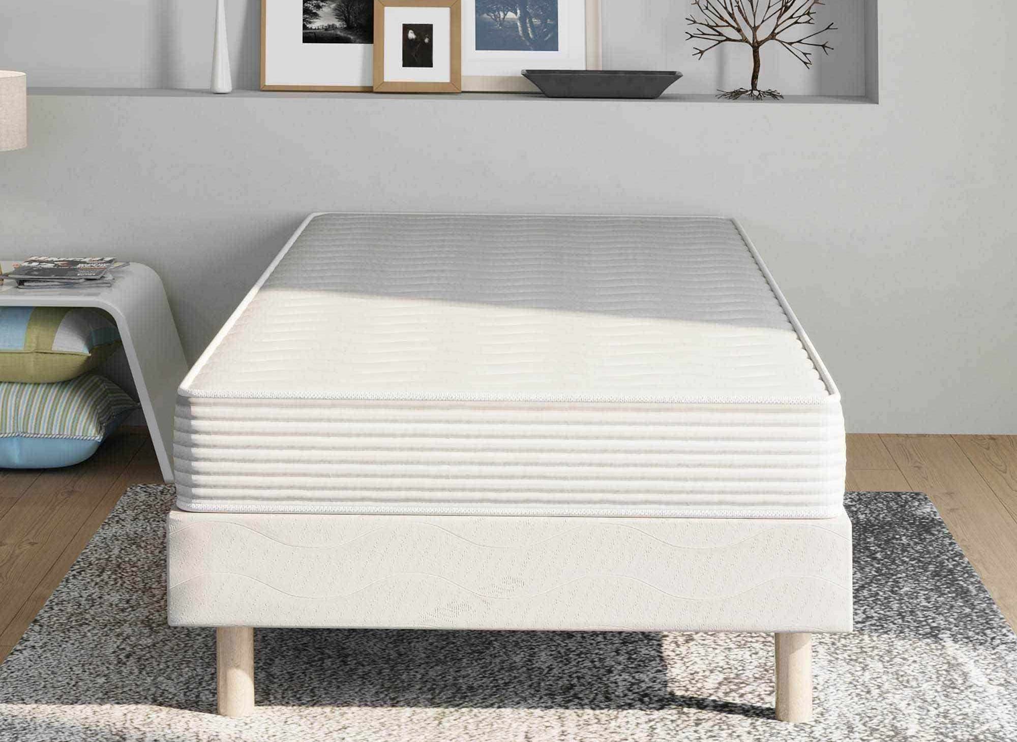 CONFORT ECO Ensemble Sommier + Matelas 15 cm 90x190 DIP