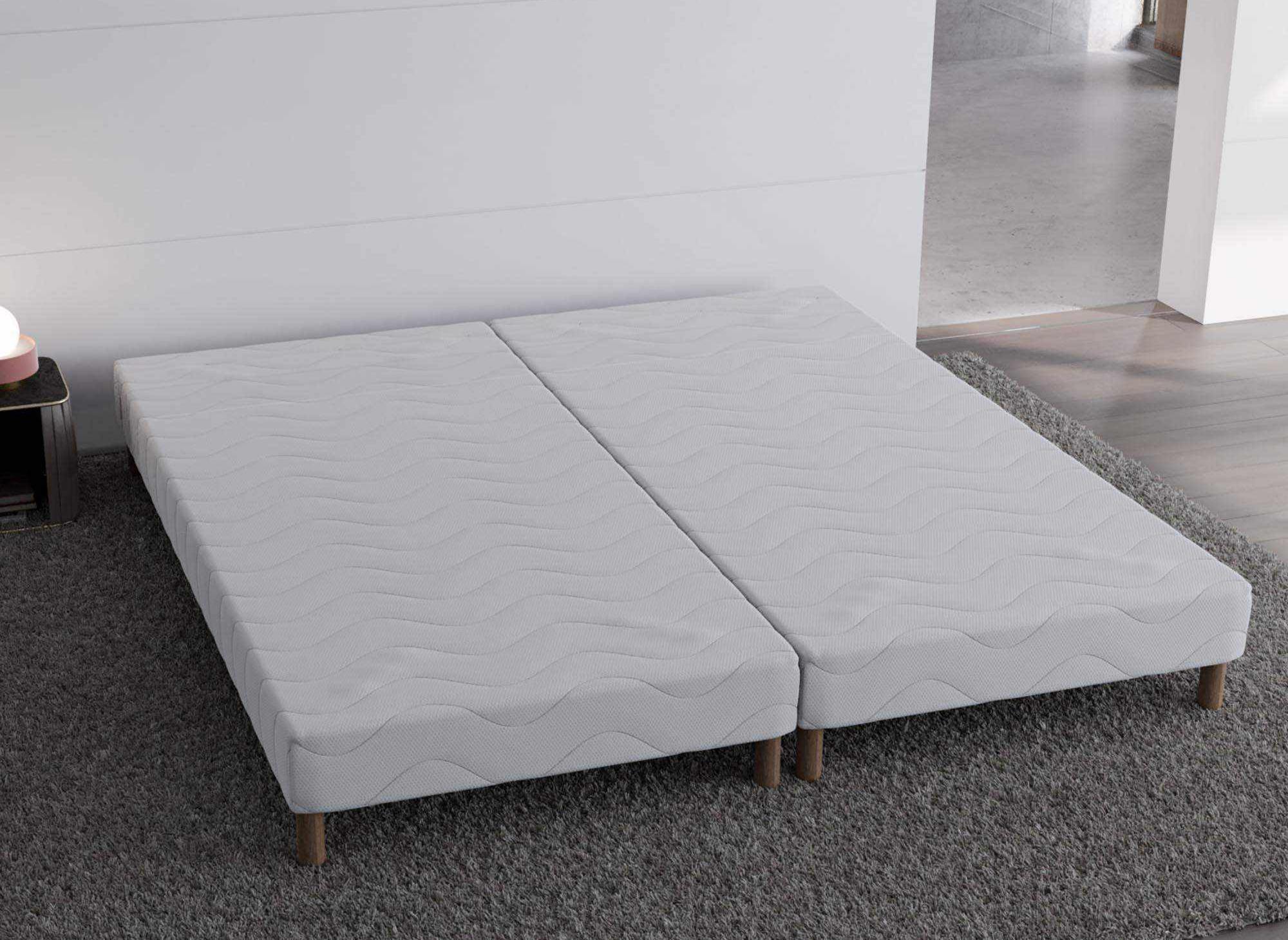 Sommier tapissier 180 X 200 cm + 8 pieds (2x 90x200cm)