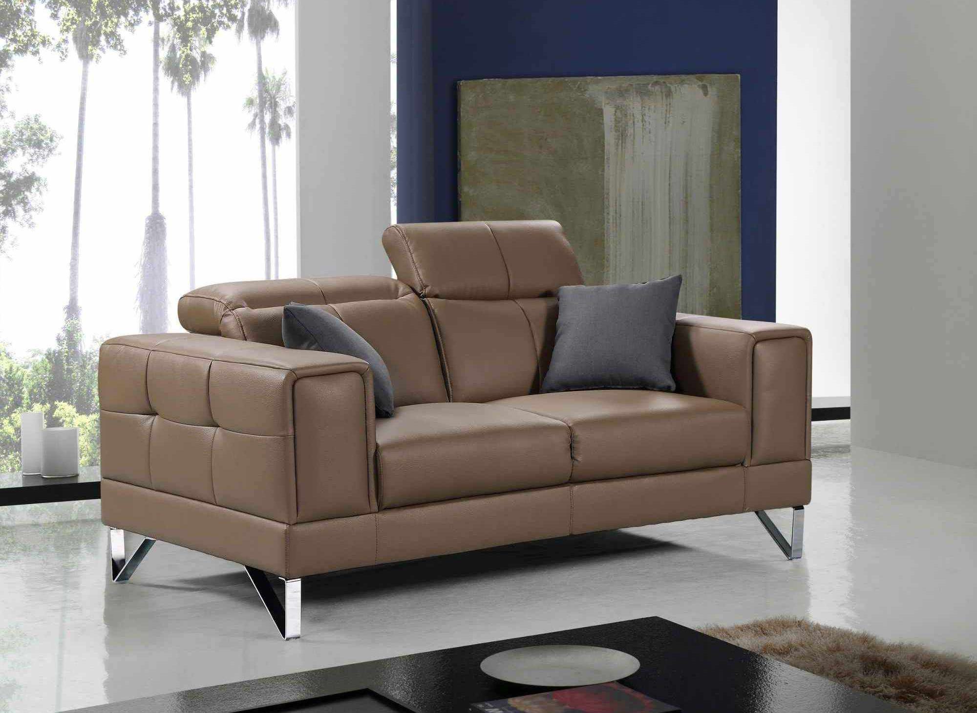 Canapé design 2 places taupe PENELOPE