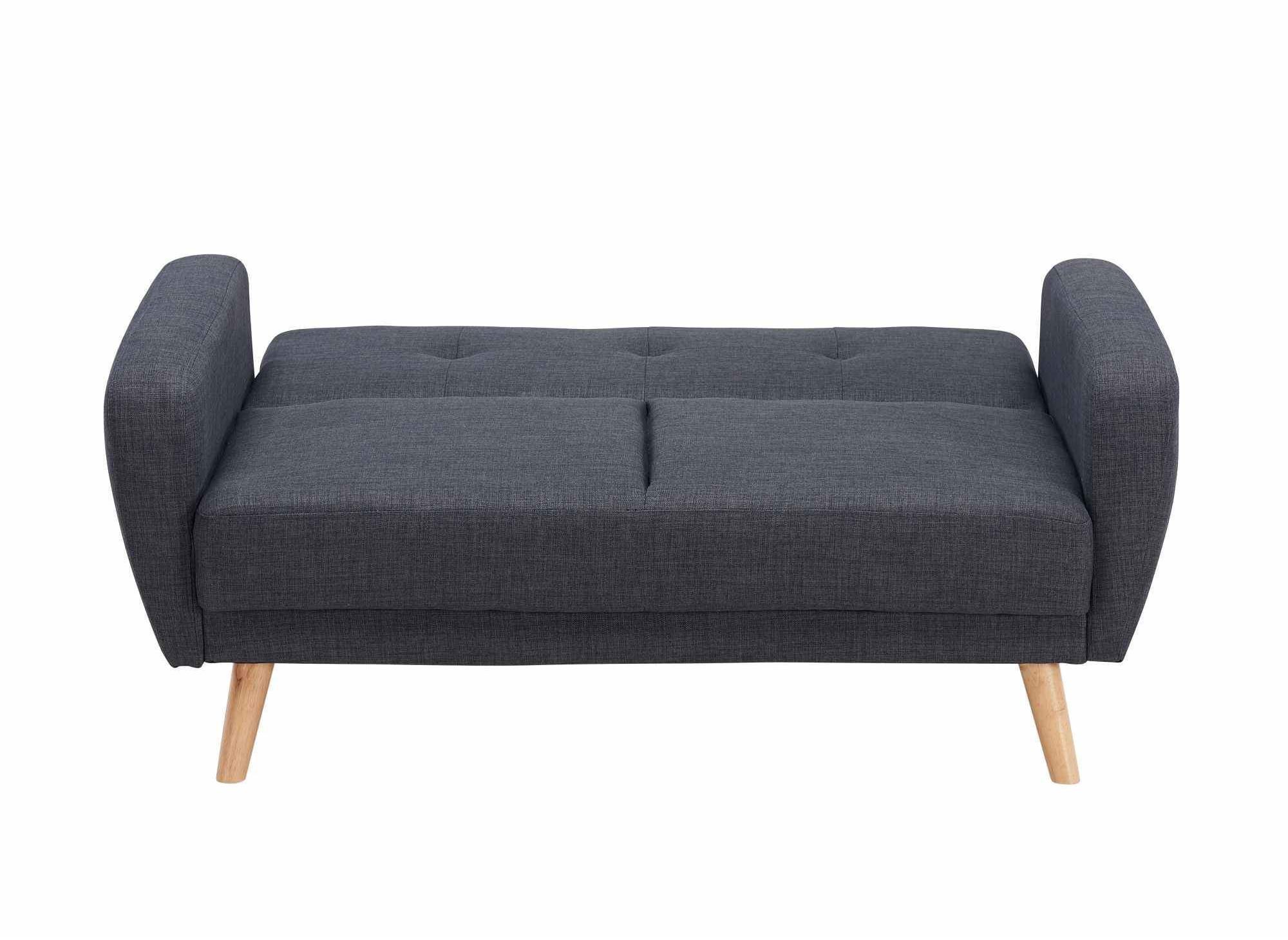 Canapé 2 Places Convertible Scandinave Gris Anthracite Silo