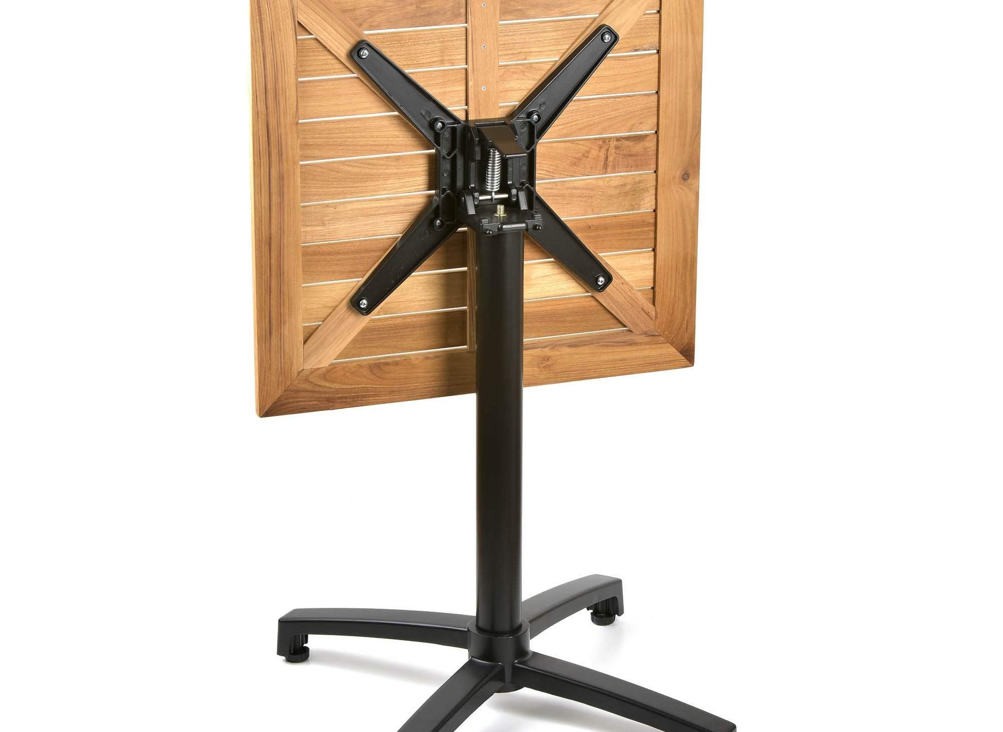 La table bistrot carrée pliable en teck CESAR  DIP