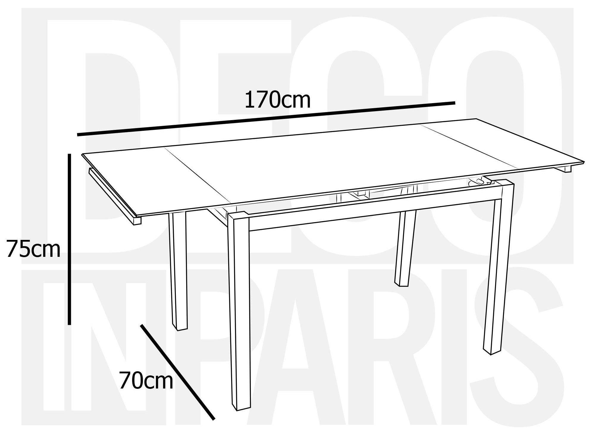 Table à manger extensible + 6 chaises blanc GISBORNE