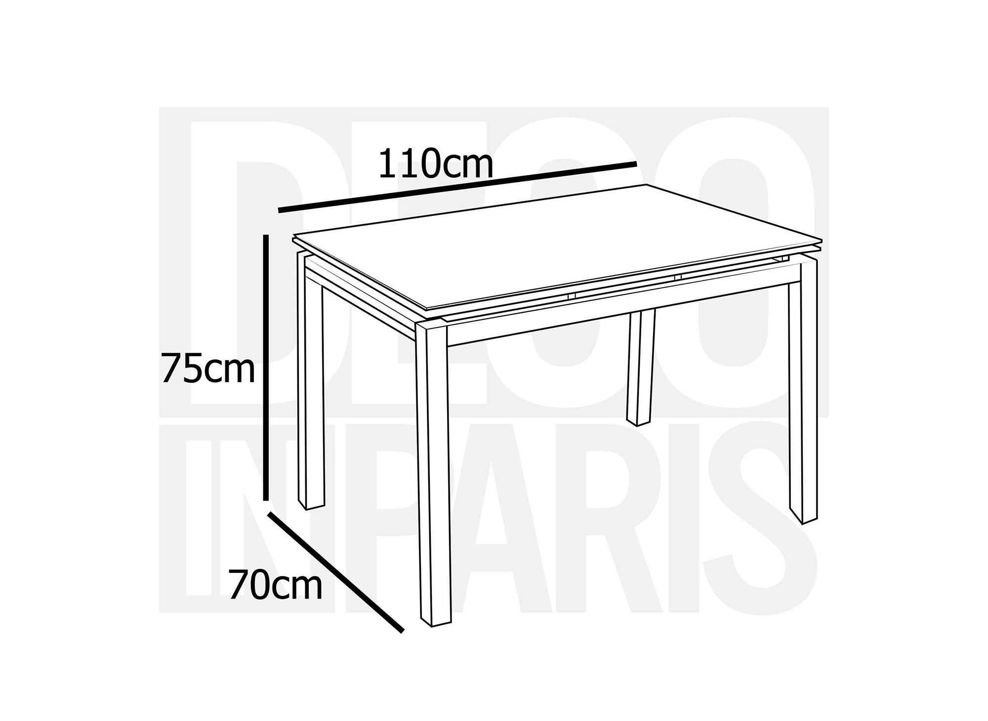 Table à manger extensible + 6 chaises blanc GISBORNE