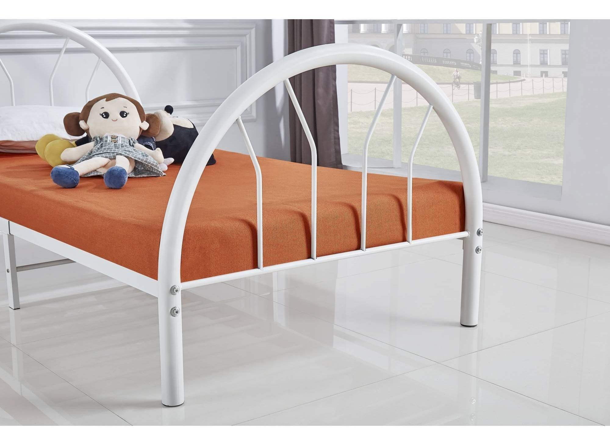 Lit Metal 90x190 Cm Blanc Kiny Decoinparis Lit Metal 90x190 Cm Blanc Kiny Decoinparis