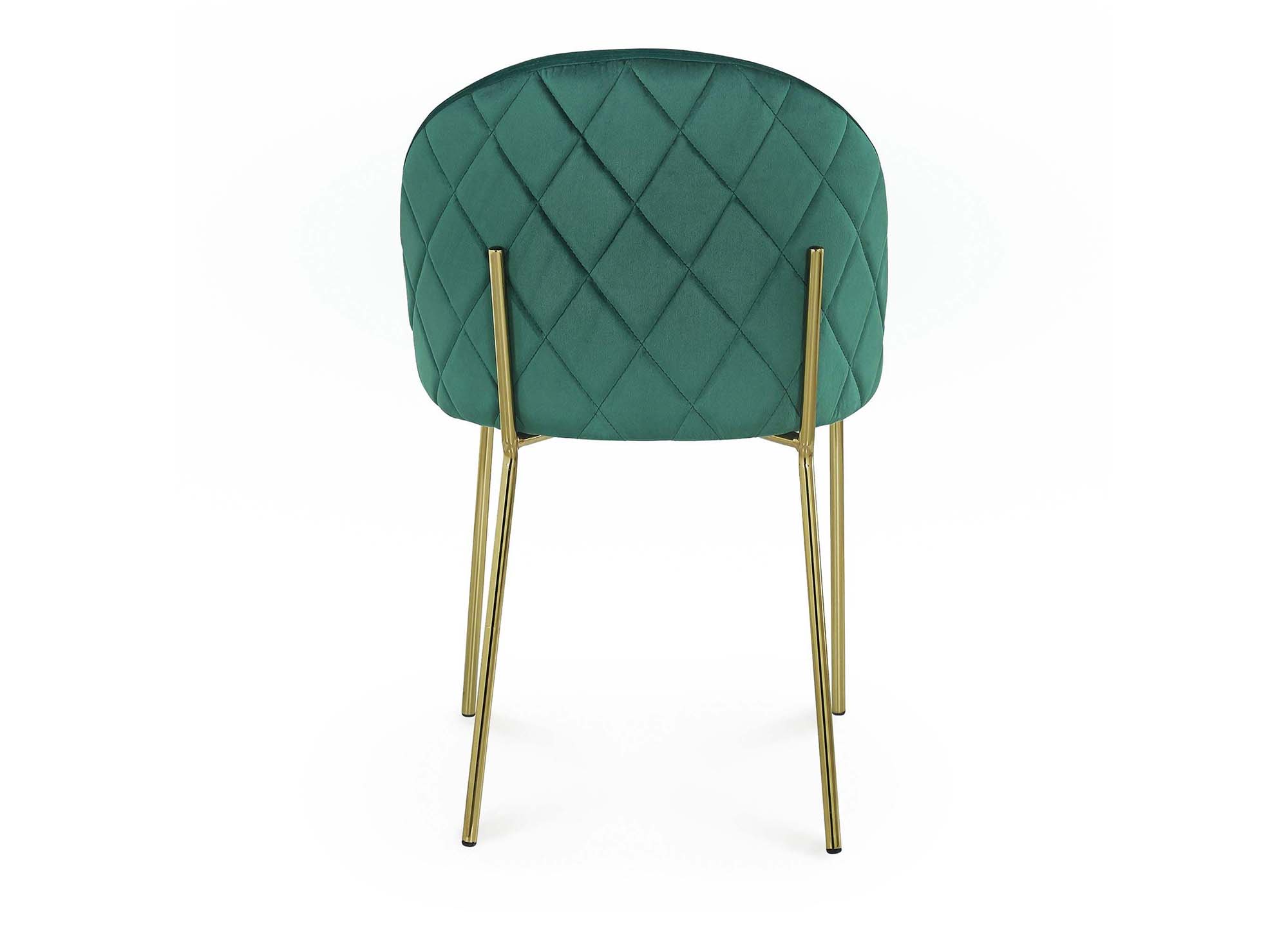 Lot de 2 chaises design en velours vert KENNETH