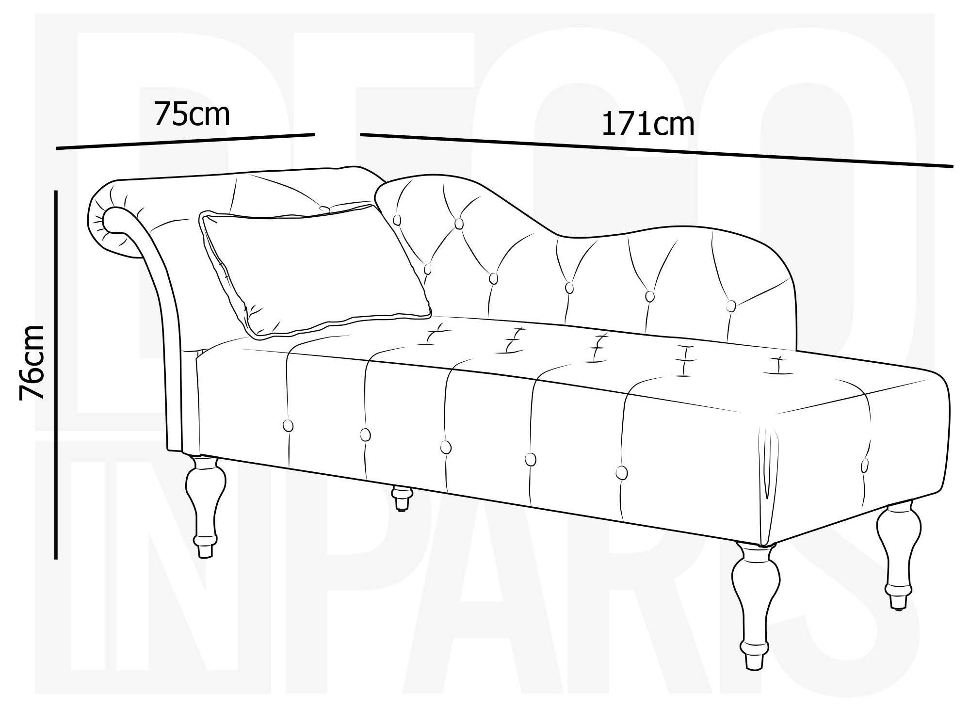Méridienne capitonné en velours rose SHIMA – Angle Droit