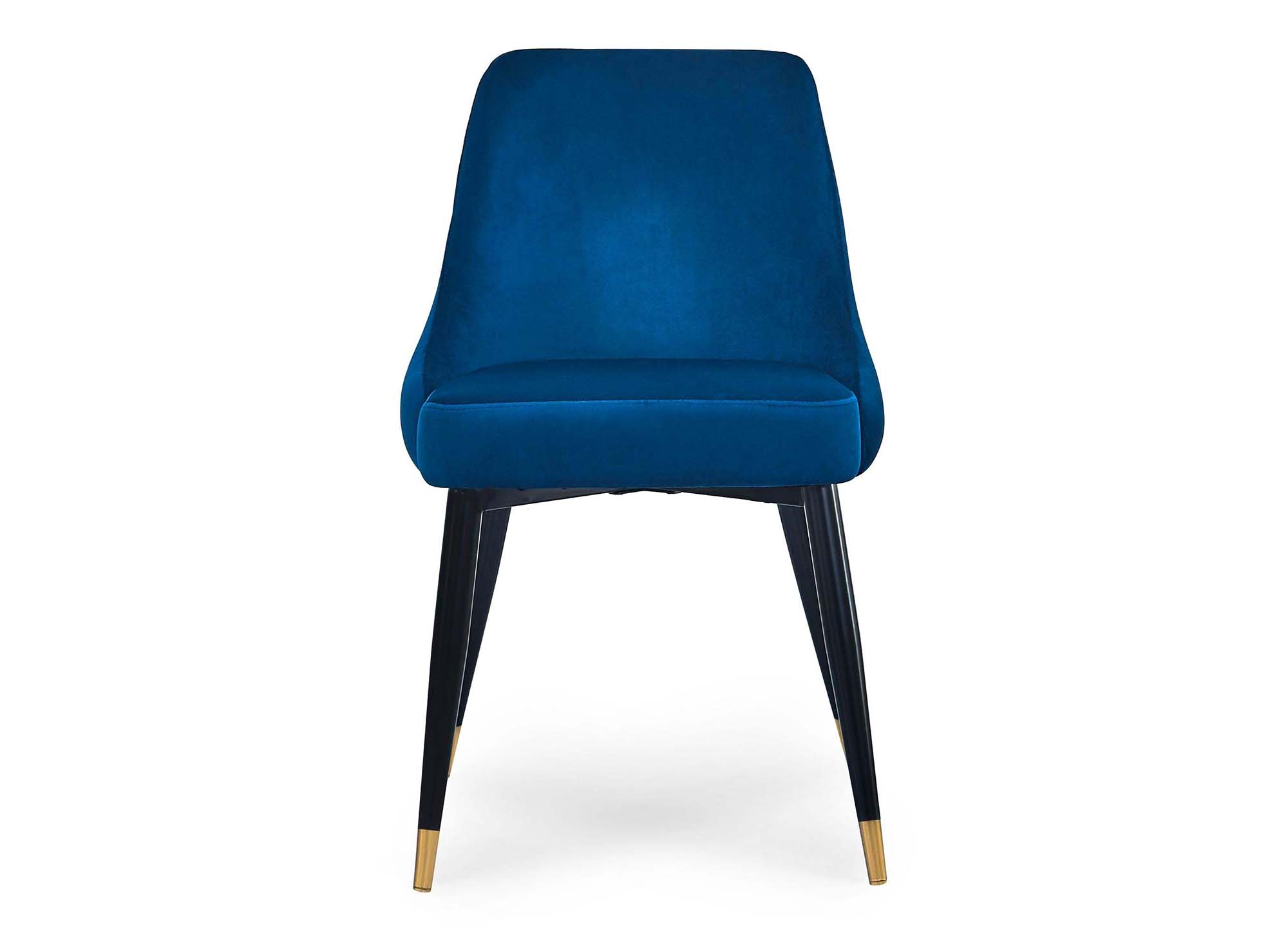 Lot de 2 chaises capitonnées en velours bleu DORINA