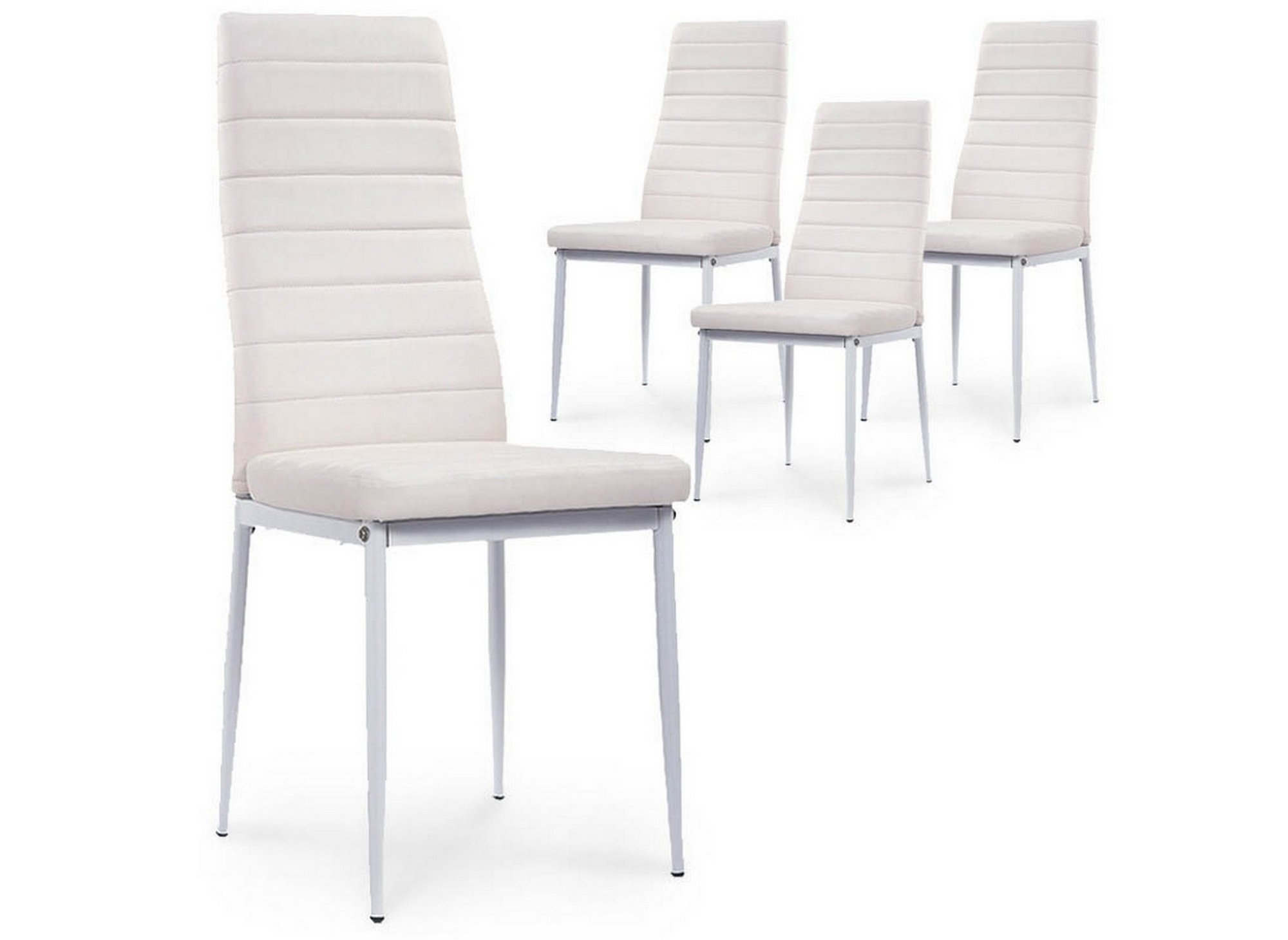 Lot de 4 chaises blanche IRIS