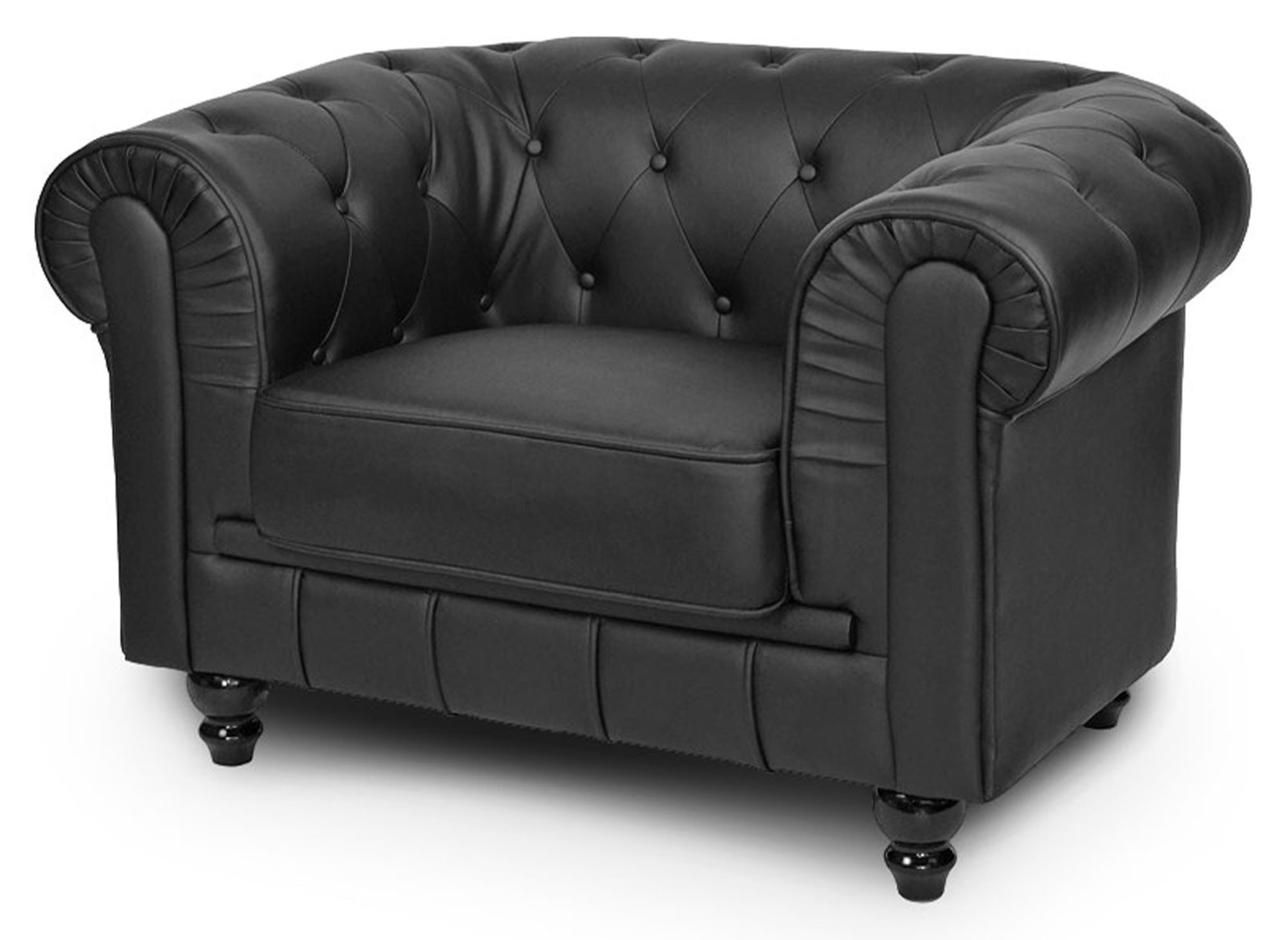 Fauteuil noir  chesterfield  DECOINPARIS