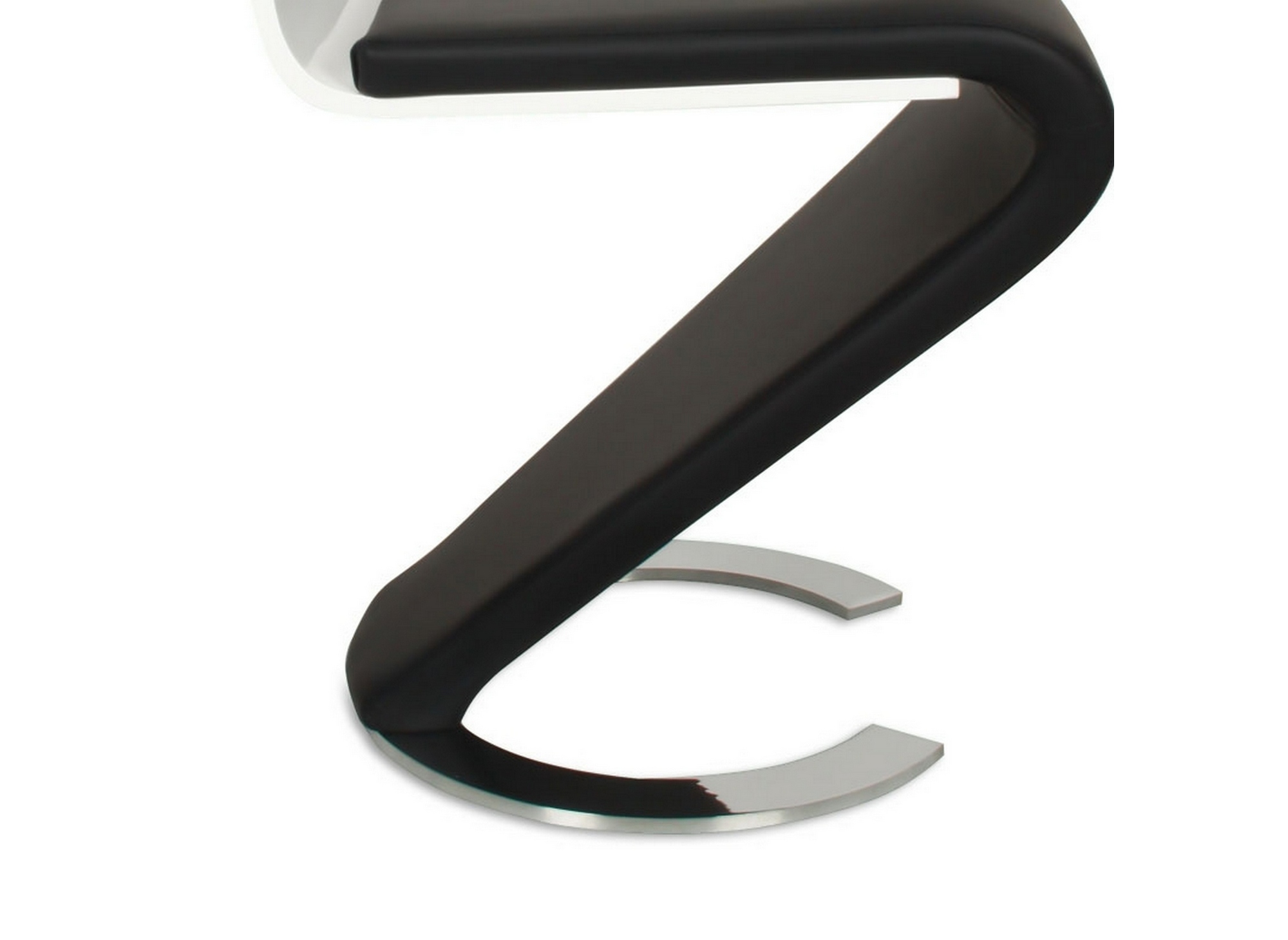 Lot de 2 chaises design noir et blanc hugo  DECOINPARIS