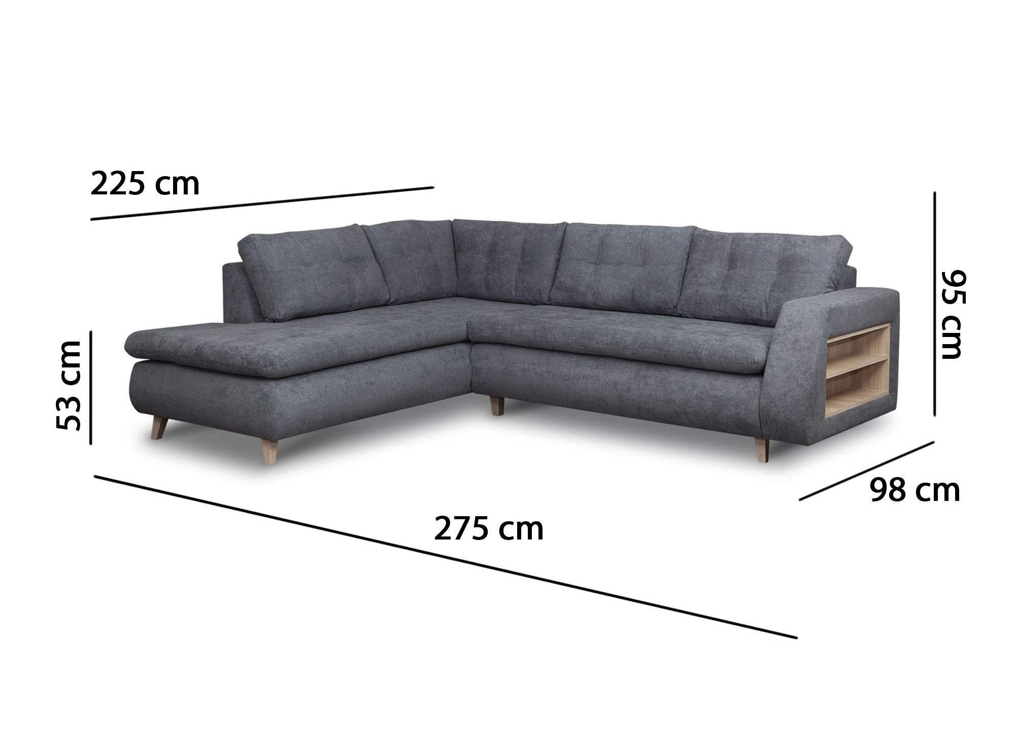 Canape d angle design scandinave en tissu gris esther ...