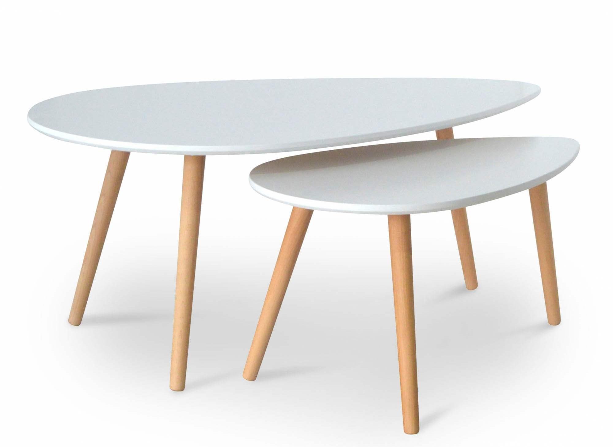 Table basse scandinave blanc avesta DECOINPARIS
