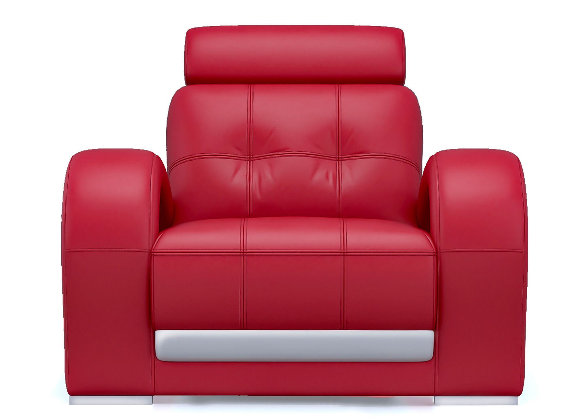 8_fauteuil cuir rouge verdi fau verdi pu rouge - DECOINPARIS