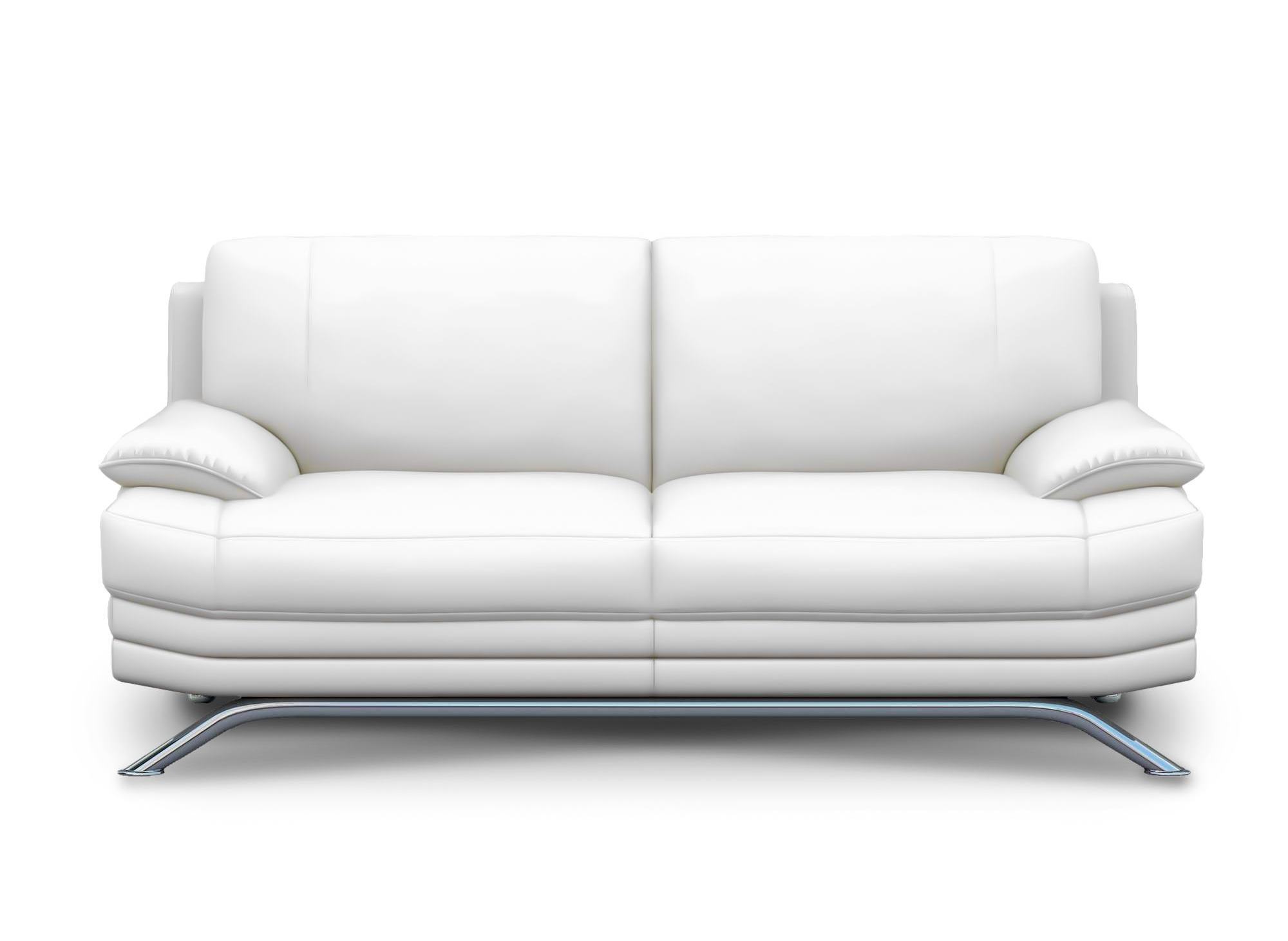Canape Cuir Blanc 3 Places Romeo Decoinparis