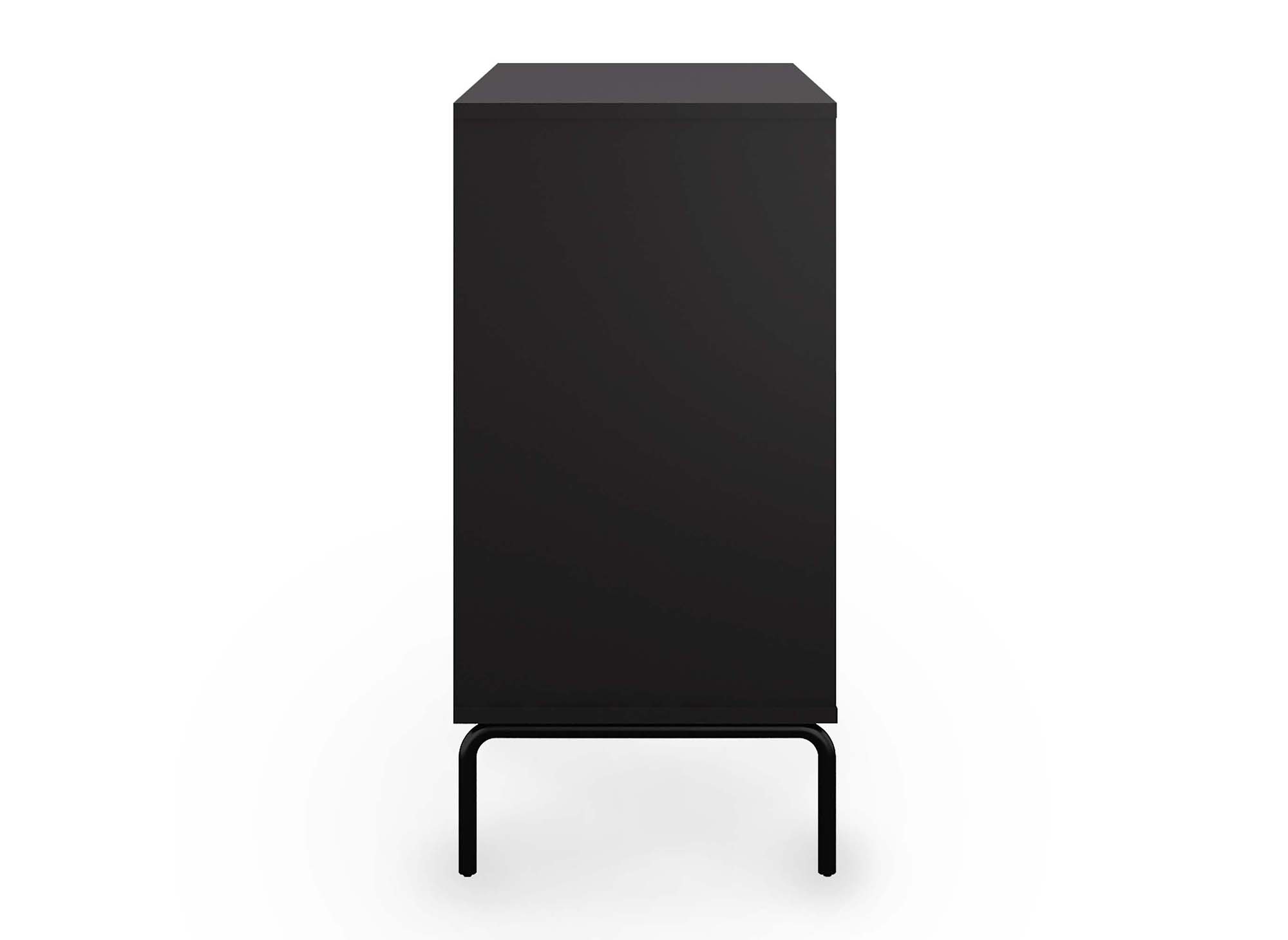 Commode 4 tiroirs en bois et métal noir TAMARA