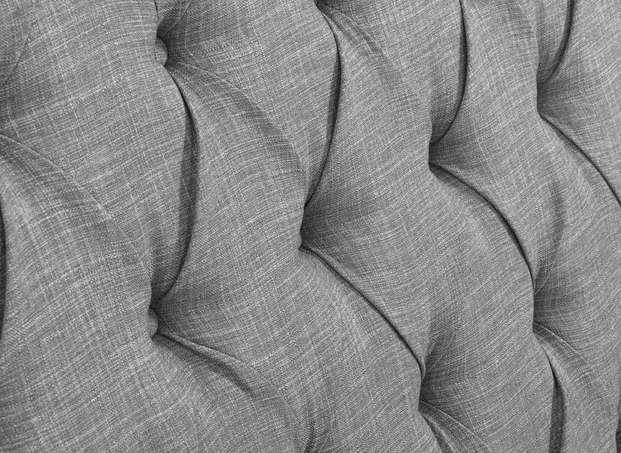 Lit coffre en tissu lin gris 180x200 cm MAXI