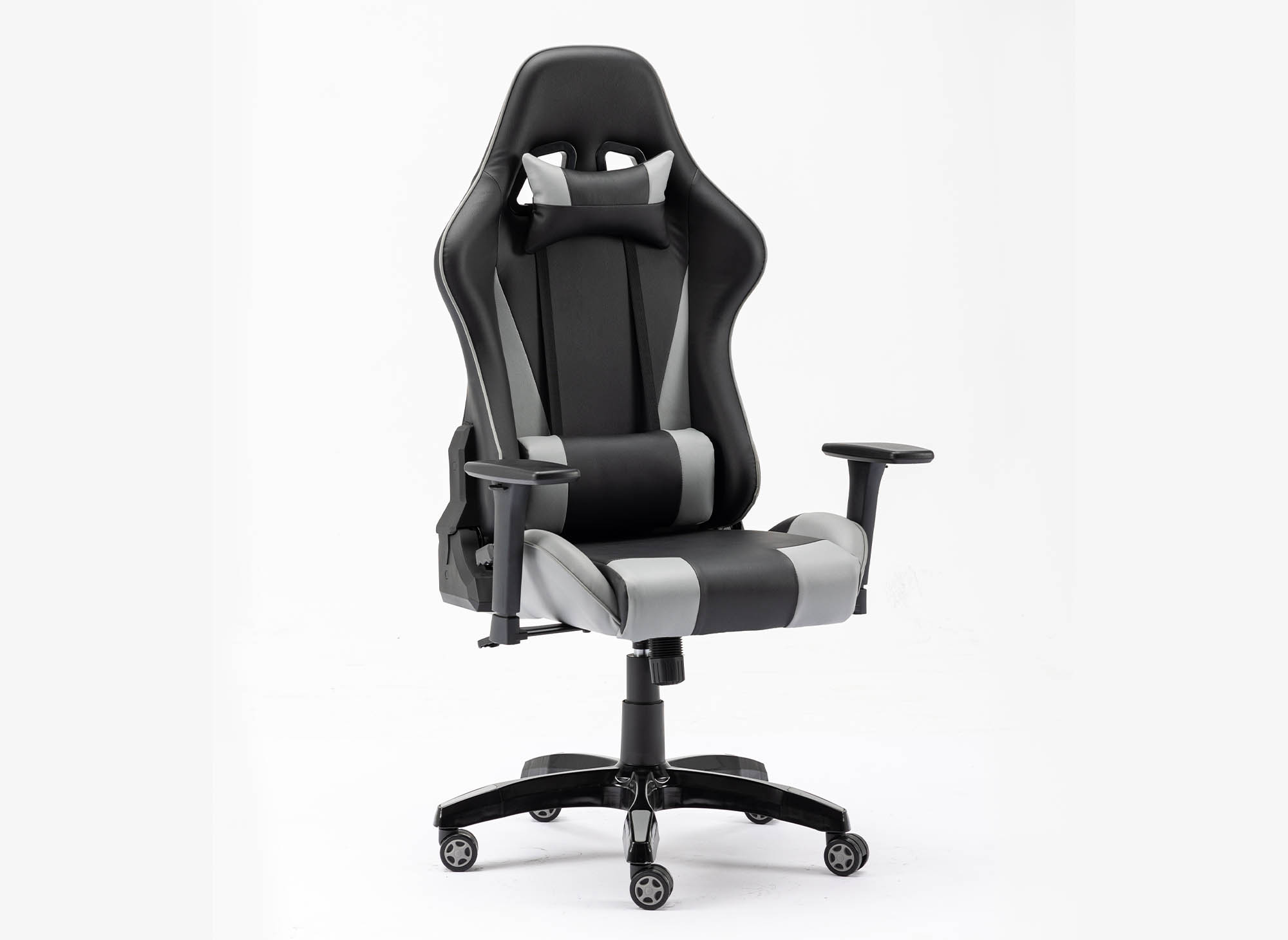 Fauteuil gaming en simili cuir noir et gris ELMAR