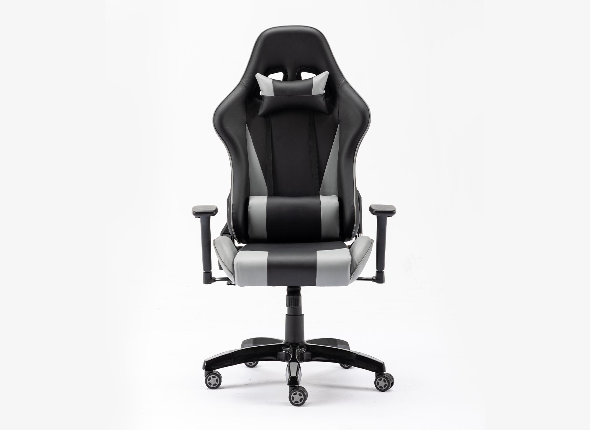 Fauteuil de bureau gamer en simili cuir noir et blanc LYHAM - DIP