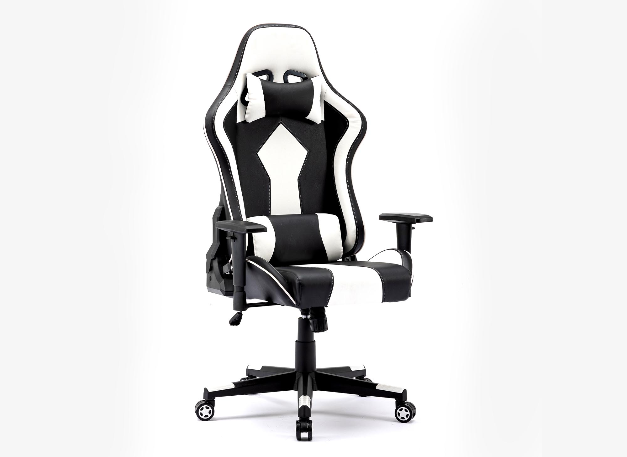 Fauteuil de bureau gaming en simili cuir noir et blanc SOUL - DIP