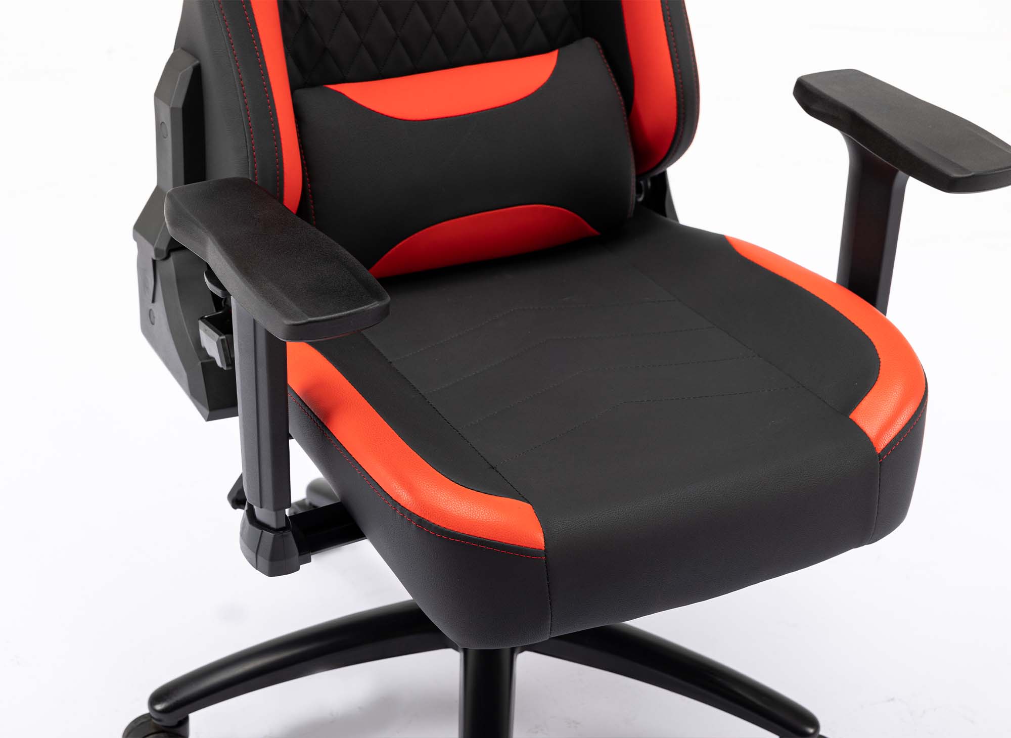 Fauteuil gamer en simili cuir noir et rouge PIXEL - DECOINPARIS