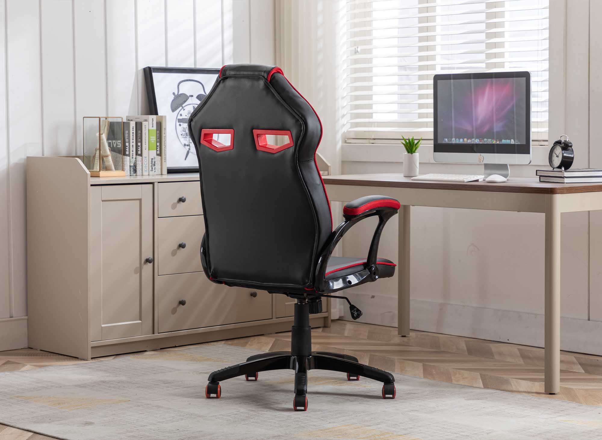 Fauteuil de bureau gamer NIGEL simili cuir - avec accoudoirs