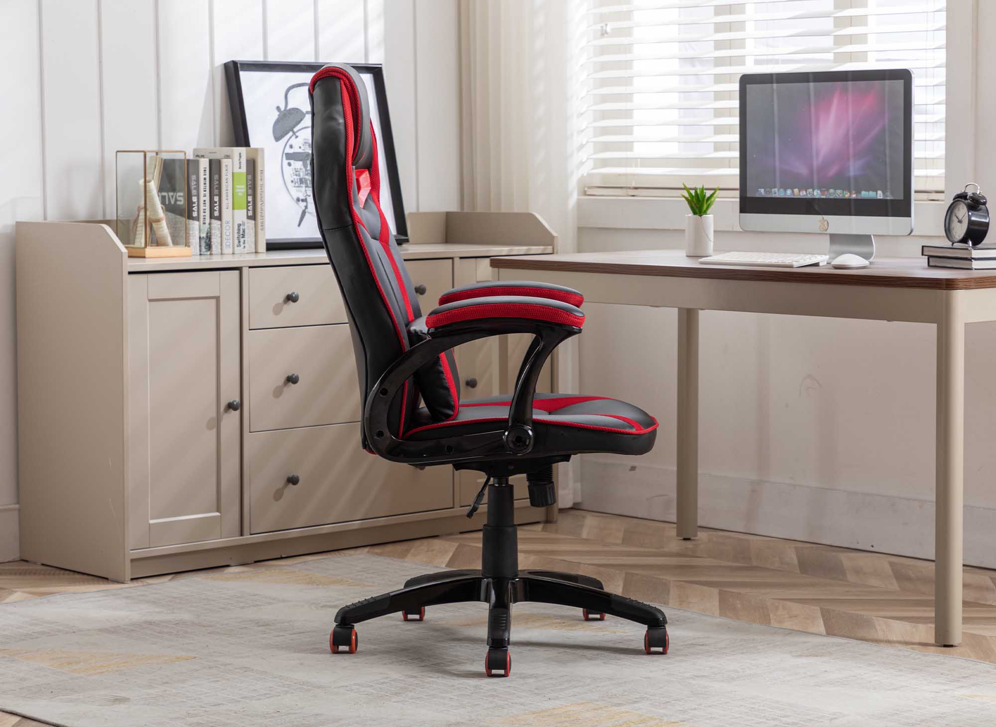 Fauteuil de bureau gaming en simili cuir noir et blanc SOUL - DIP