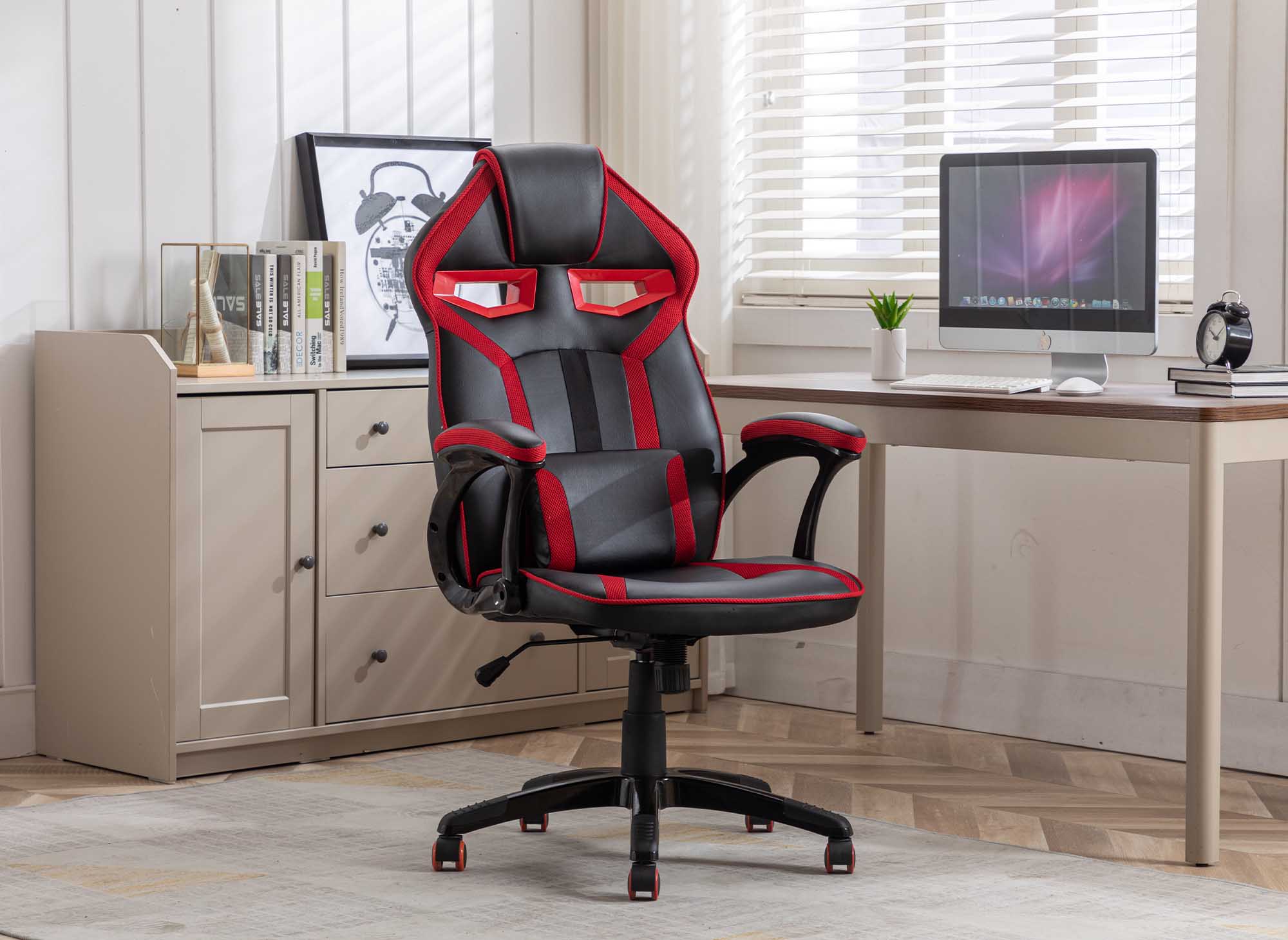 Fauteuil de bureau gamer NIGEL simili cuir - avec accoudoirs