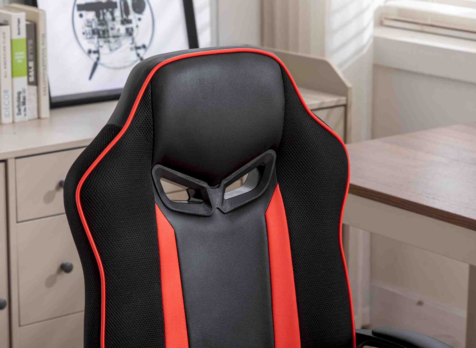 Fauteuil de bureau gaming noir et rouge MICRON - DECOINPARIS