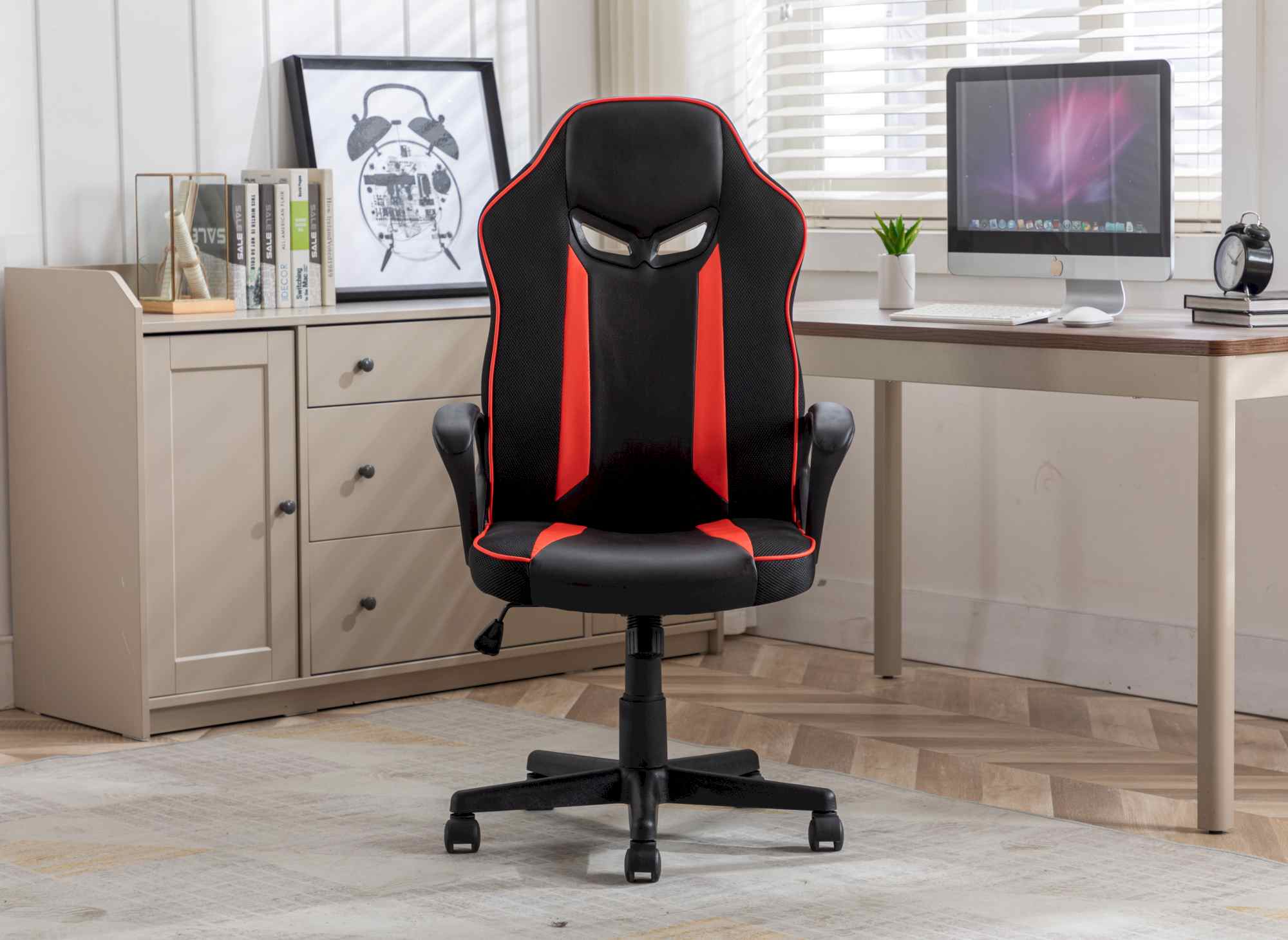 Fauteuil de bureau gaming noir et rouge MICRON - DECOINPARIS