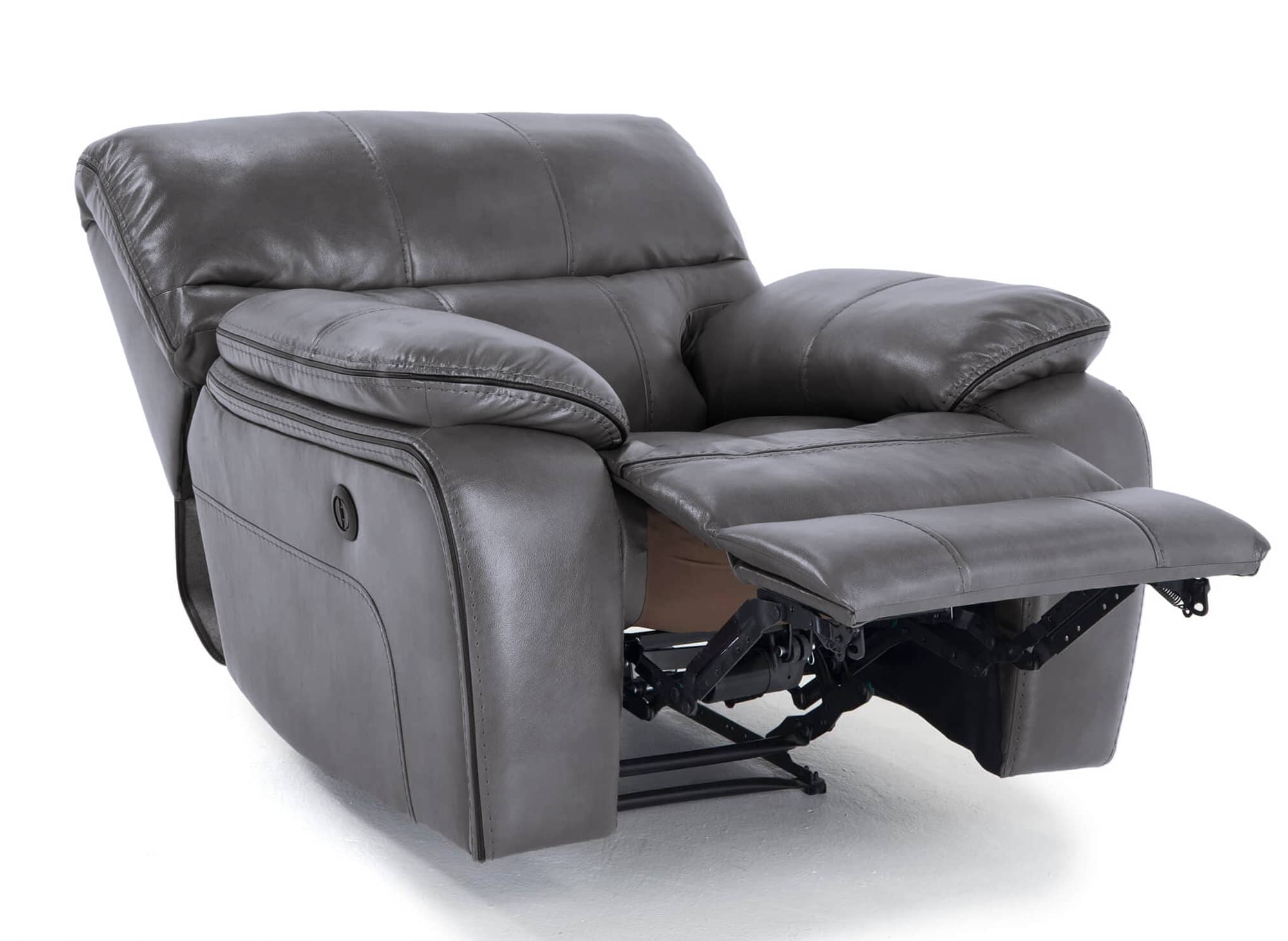 Fauteuil relax électrique en simili gris SYRIUS