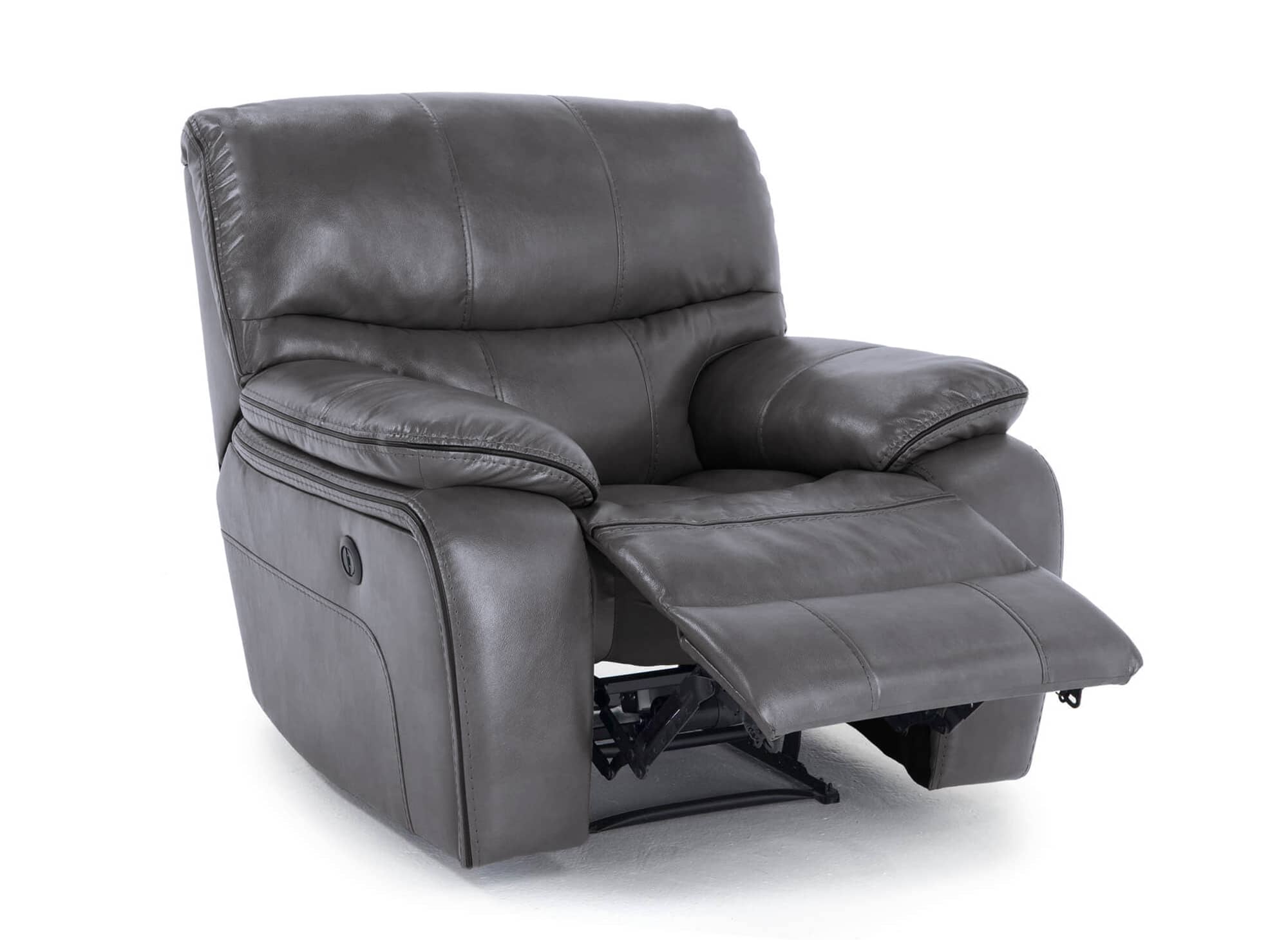 Fauteuil relax électrique en simili gris SYRIUS